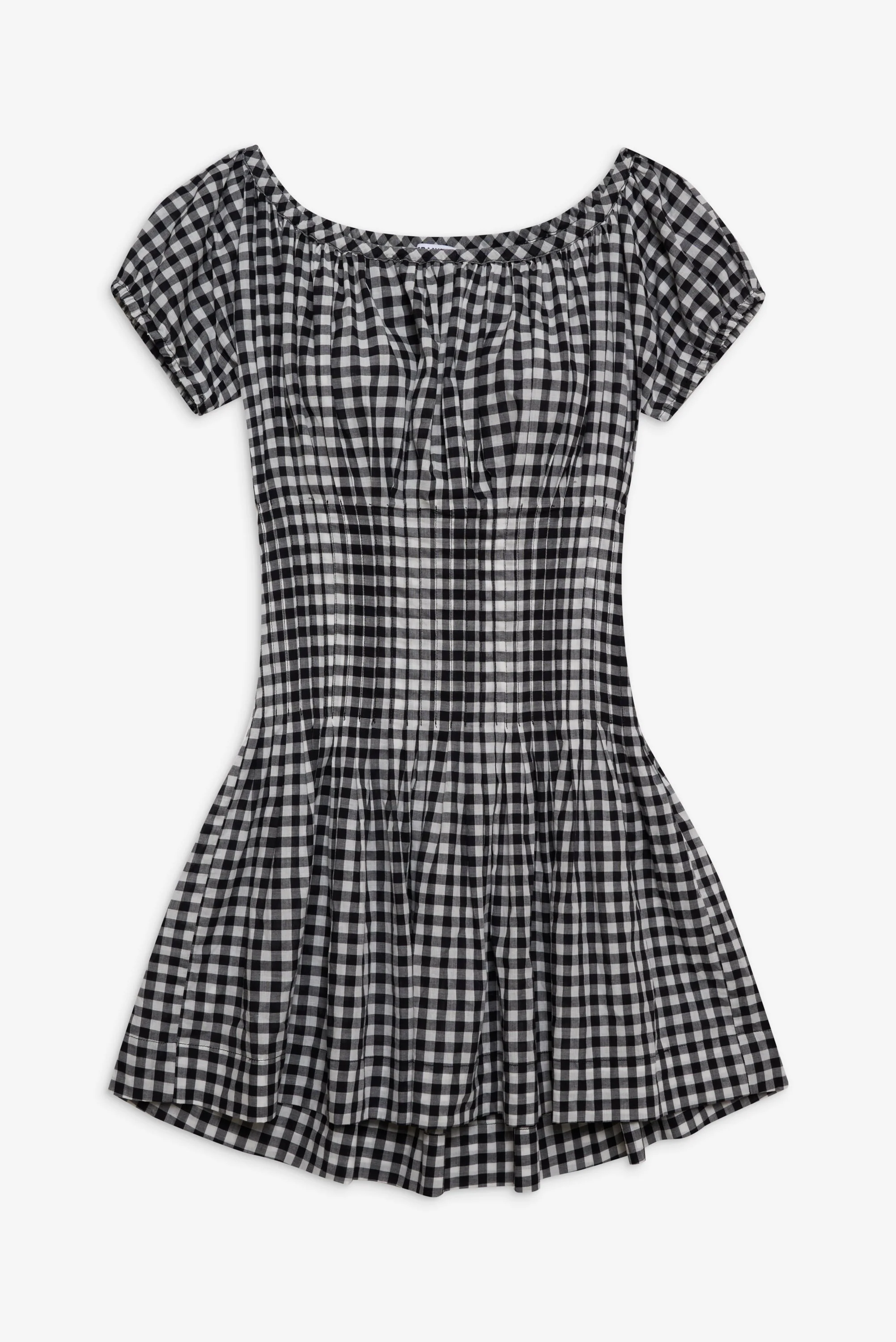 Sadie Gingham Mini Dress | Black Gingham - Image 3