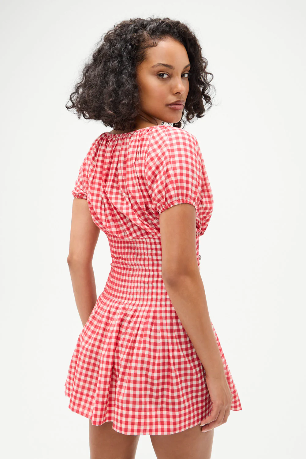 Sadie Gingham Mini Dress |  Cherry Gingham - Image 2