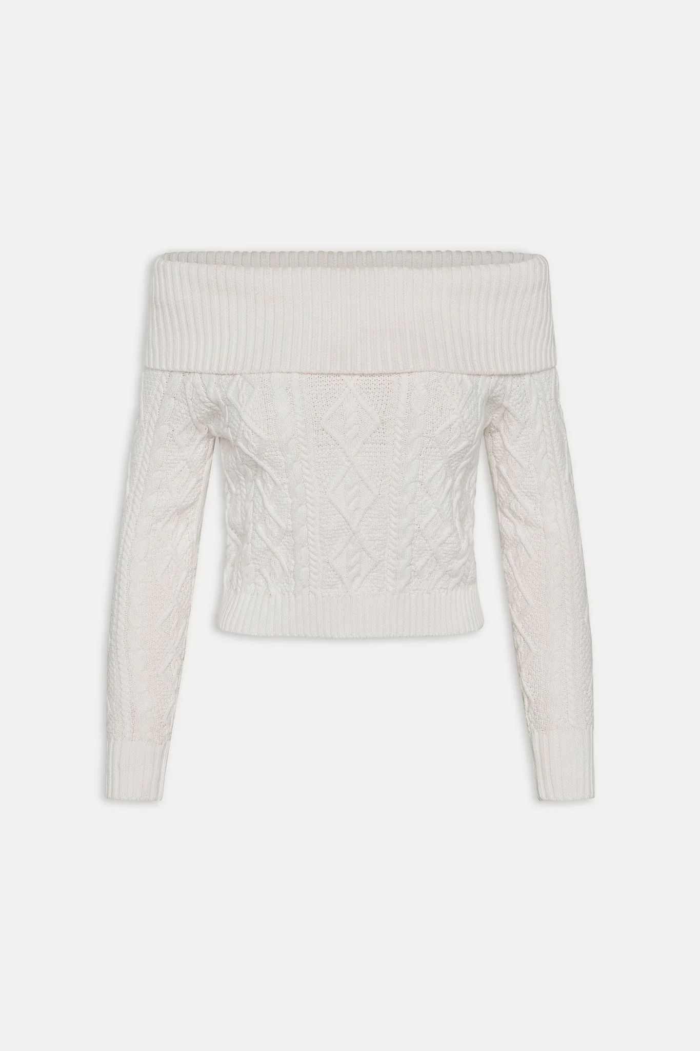 Saint Off The Shoulder Knit Sweater | Cloud White - Image 3