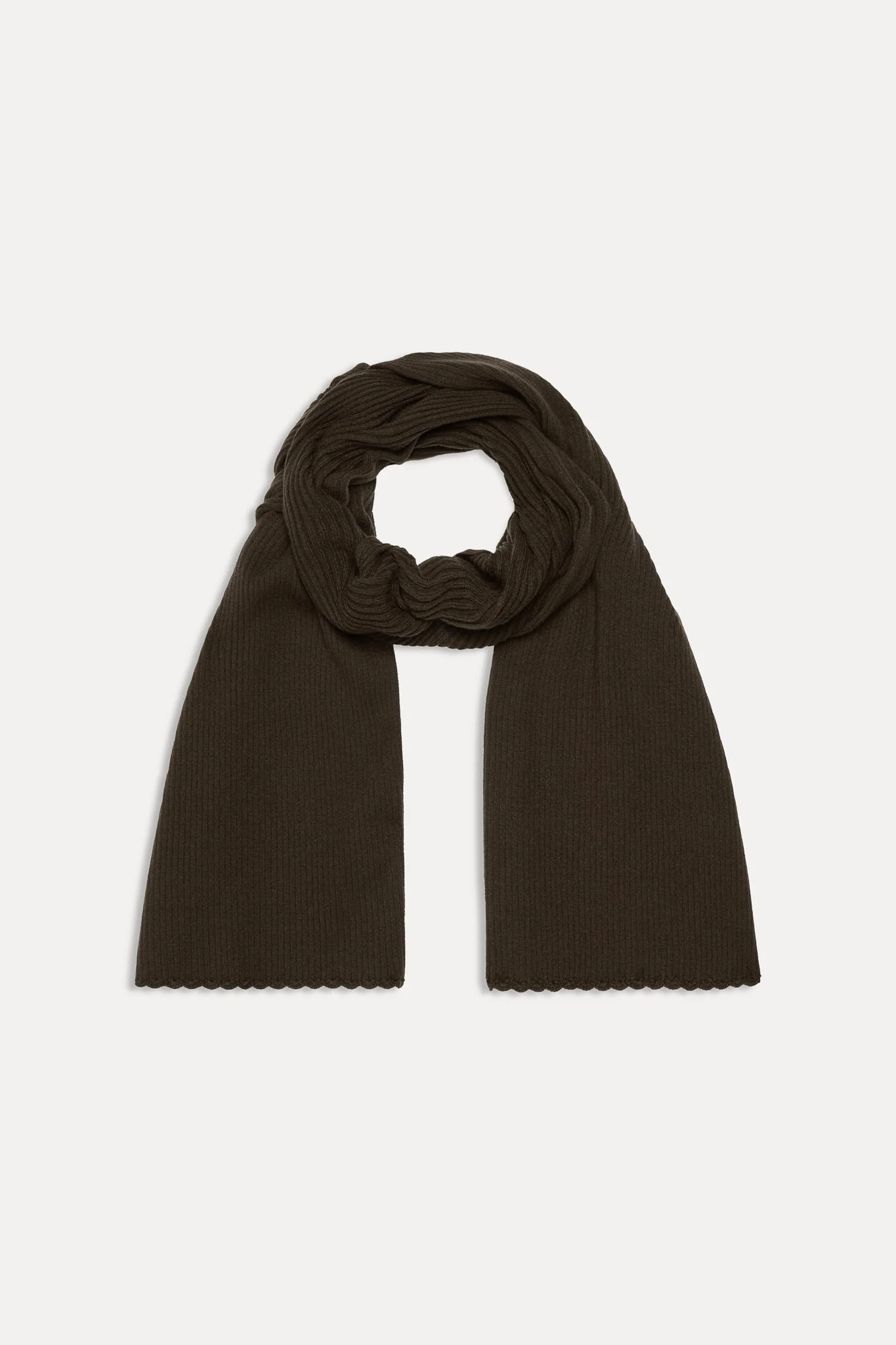 Snug Knit Scarf | Chocolate Brown - Image 2