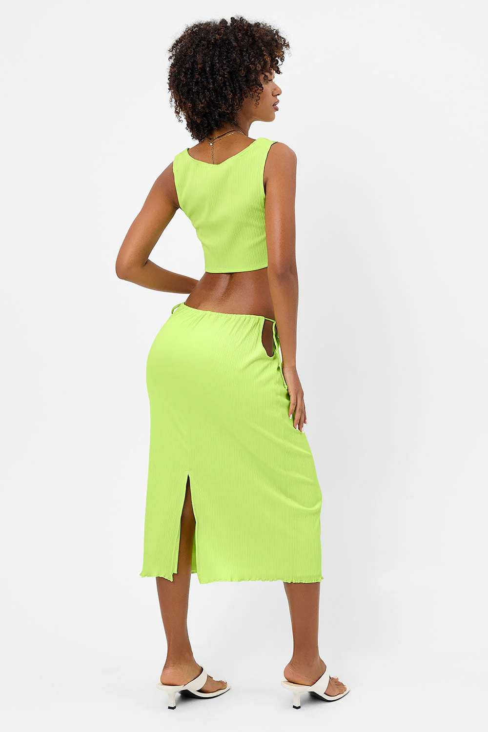 Solana Plisse Tank | Kiwi - Image 3