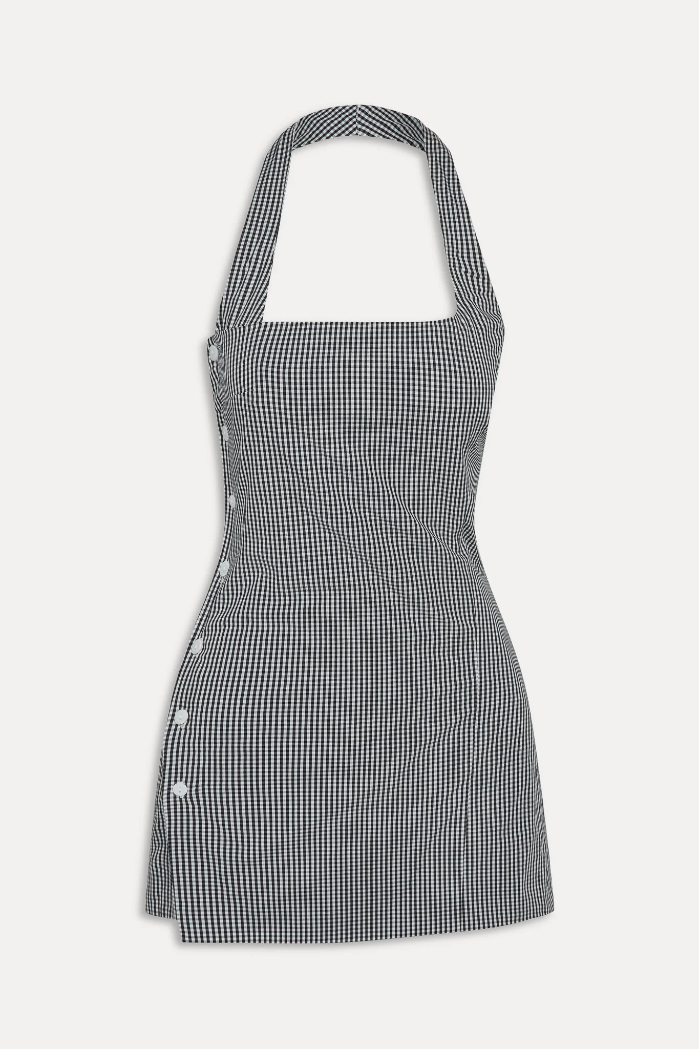 West Cotton Wrap Mini Dress | Morning Gingham - Image 3