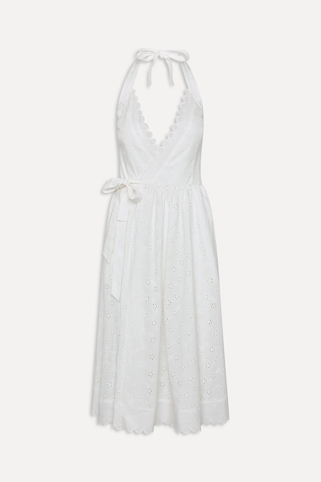 x BELLA HADID Fort Worth Fairy Midi Dress | Salt Air Eyelet - Image 3