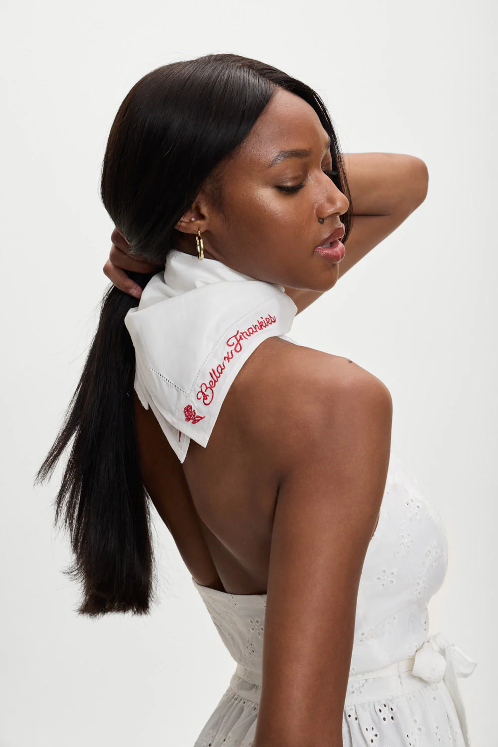 x BELLA HADID Little Miss Head Scarf | White - Image 2