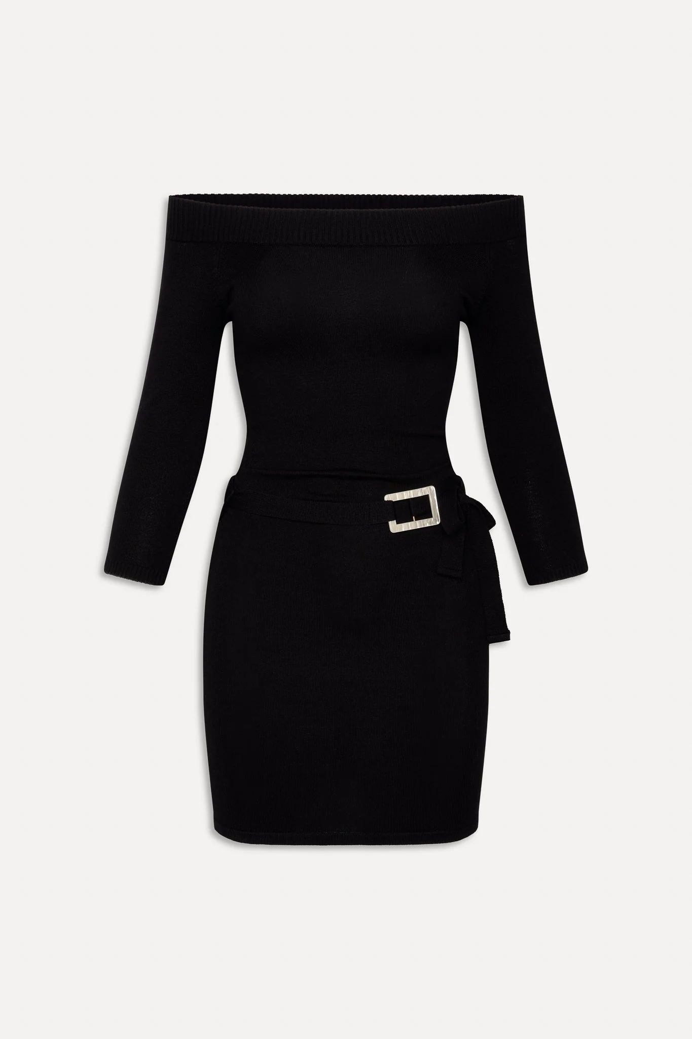 x BELLA HADID Saloon Knit Mini Dress | Black - Image 3