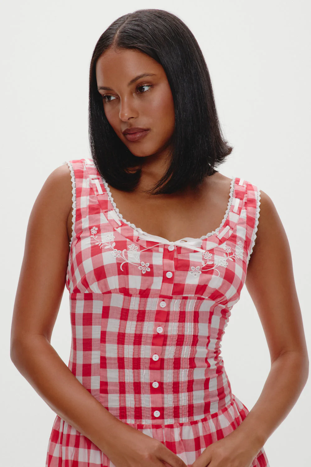 x BELLA HADID Southern Belle Midi Dress | Malibu Picnic - Image 2