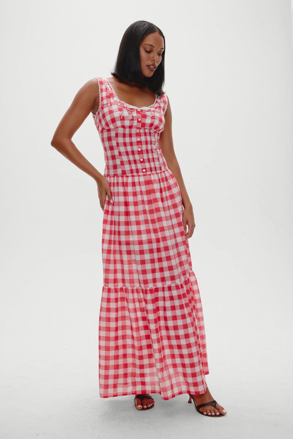 x BELLA HADID Southern Belle Midi Dress | Malibu Picnic - Image 5