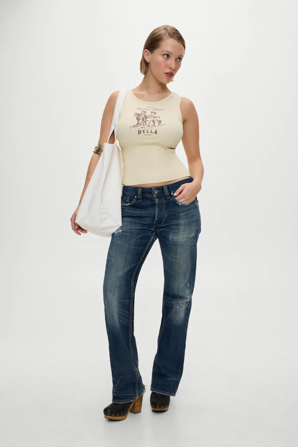 x BELLA HADID Southwest Weekender Bag | White - Image 4