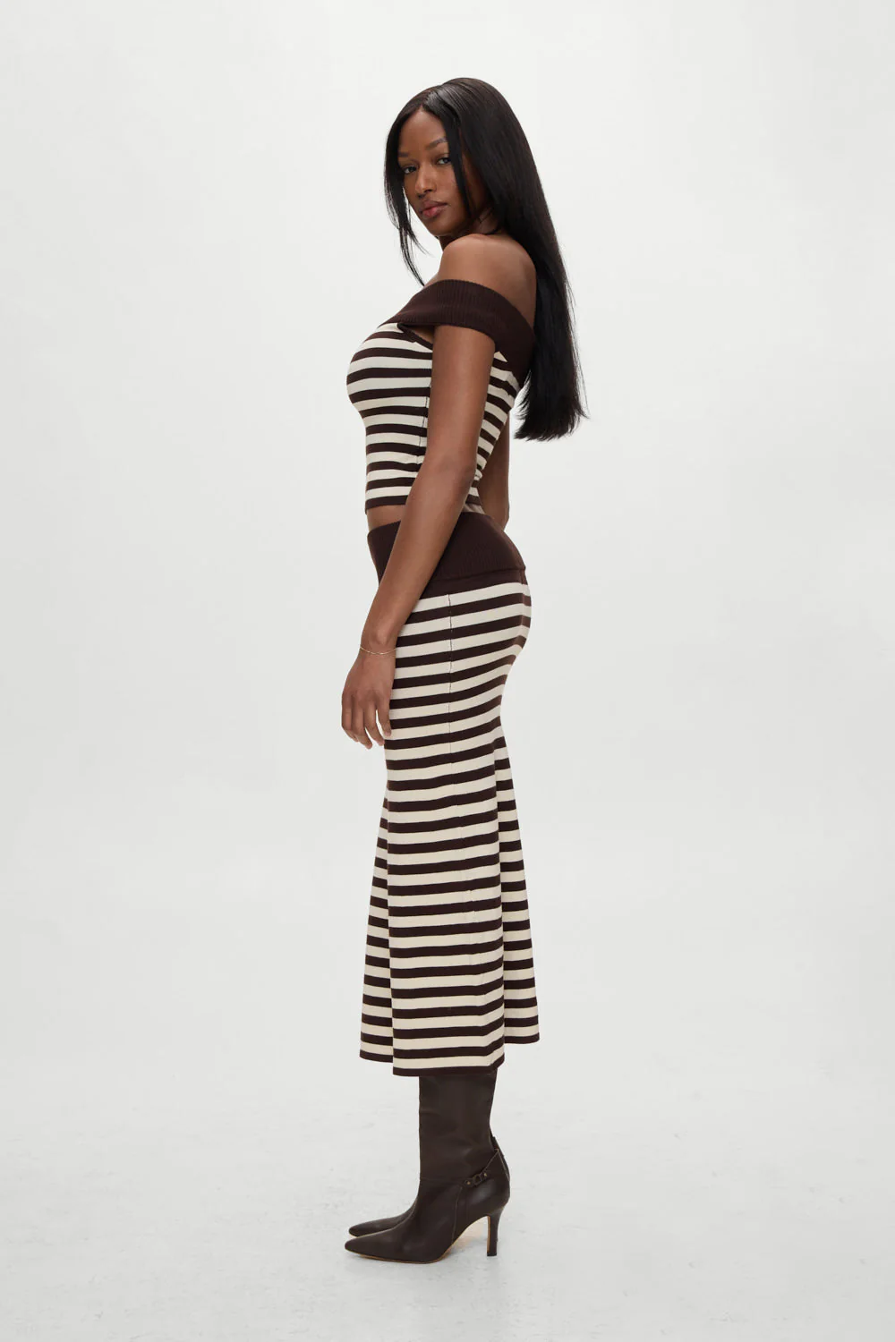 x BELLA HADID Tucker Knit Top | Cowboy Stripe - Image 4