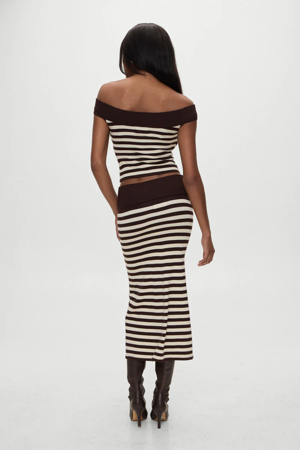 x BELLA HADID Tucker Knit Top | Cowboy Stripe - Image 5