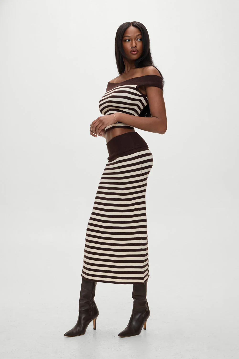x BELLA HADID Tucker Knit Top | Cowboy Stripe - Image 6