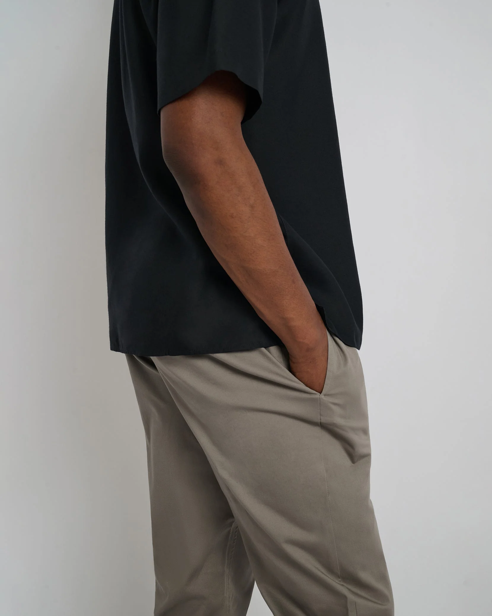 Mens | Garment Dye Cotton Drawstring Pant | Cinder - Image 2