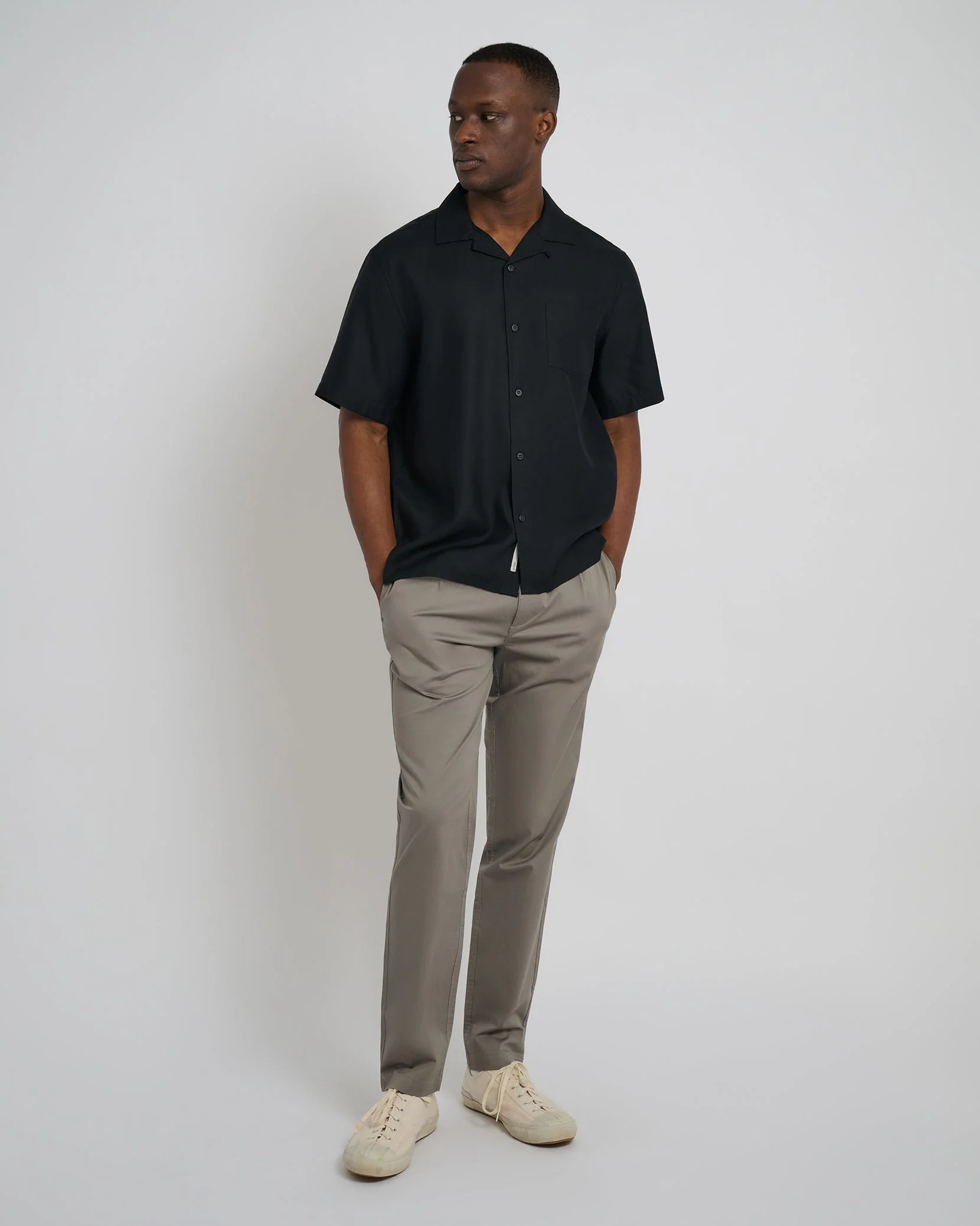 Mens | Garment Dye Cotton Drawstring Pant | Cinder - Image 4