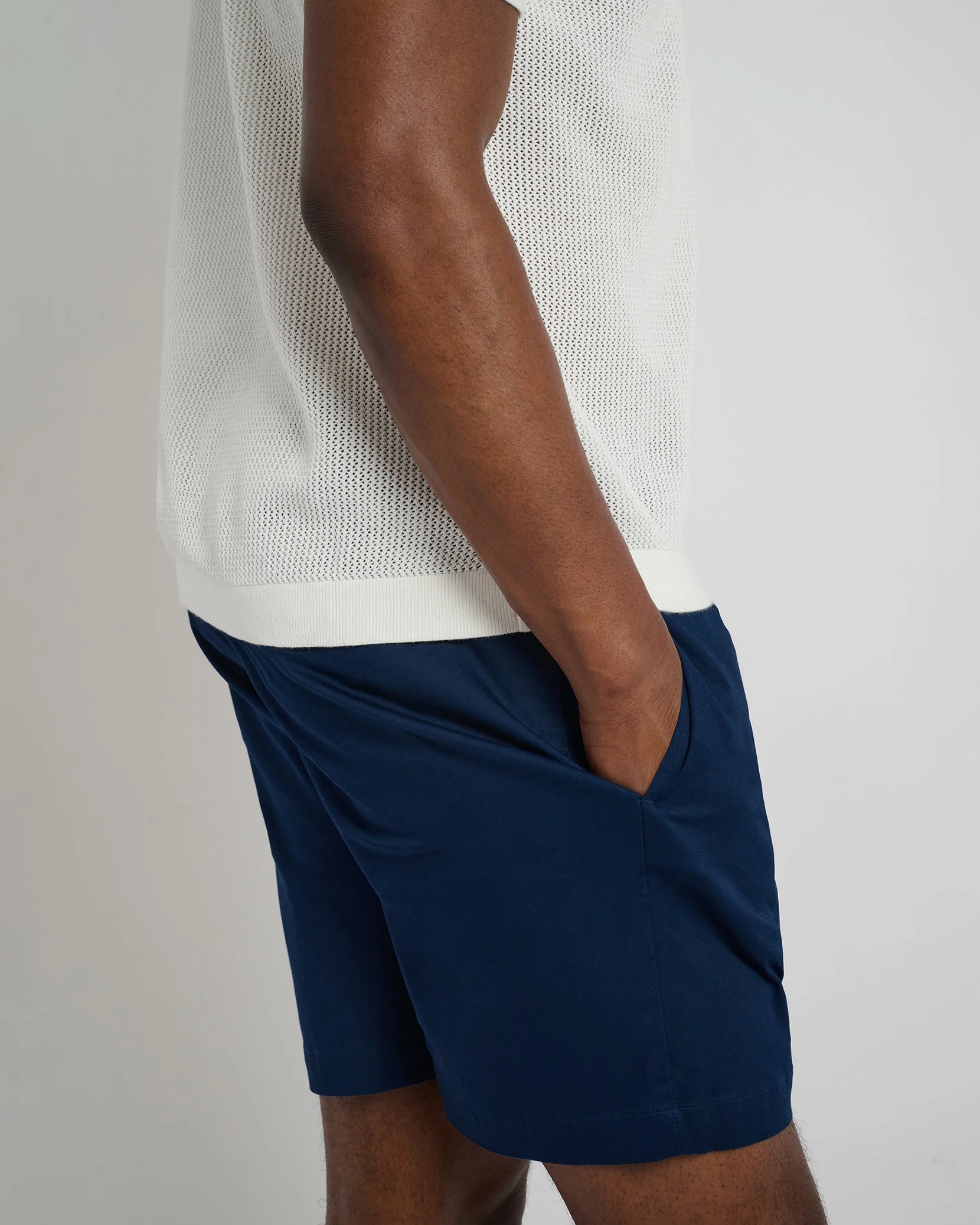 Mens | Garment Dye Cotton Drawstring Short | Deep Navy - Image 2