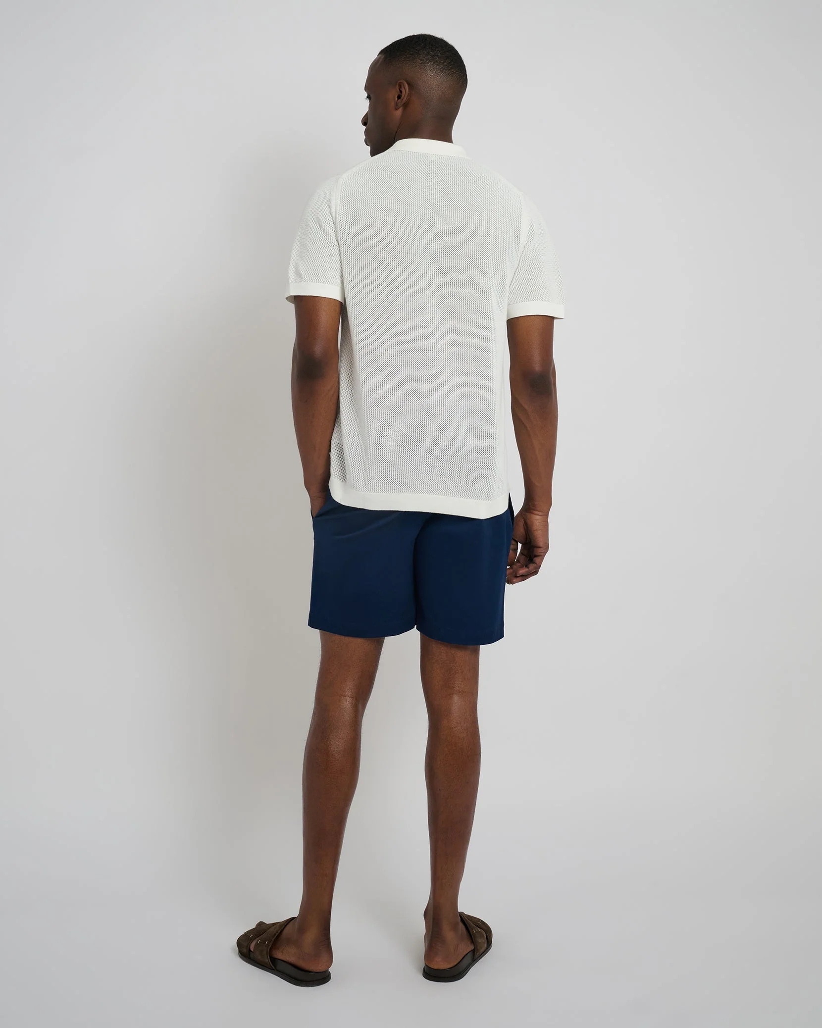 Mens | Garment Dye Cotton Drawstring Short | Deep Navy - Image 5