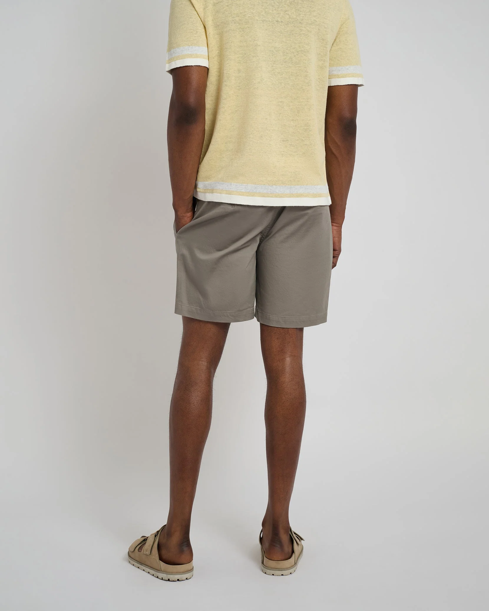 Mens | Garment Dye Cotton Drawstring Short | Cinder - Image 5