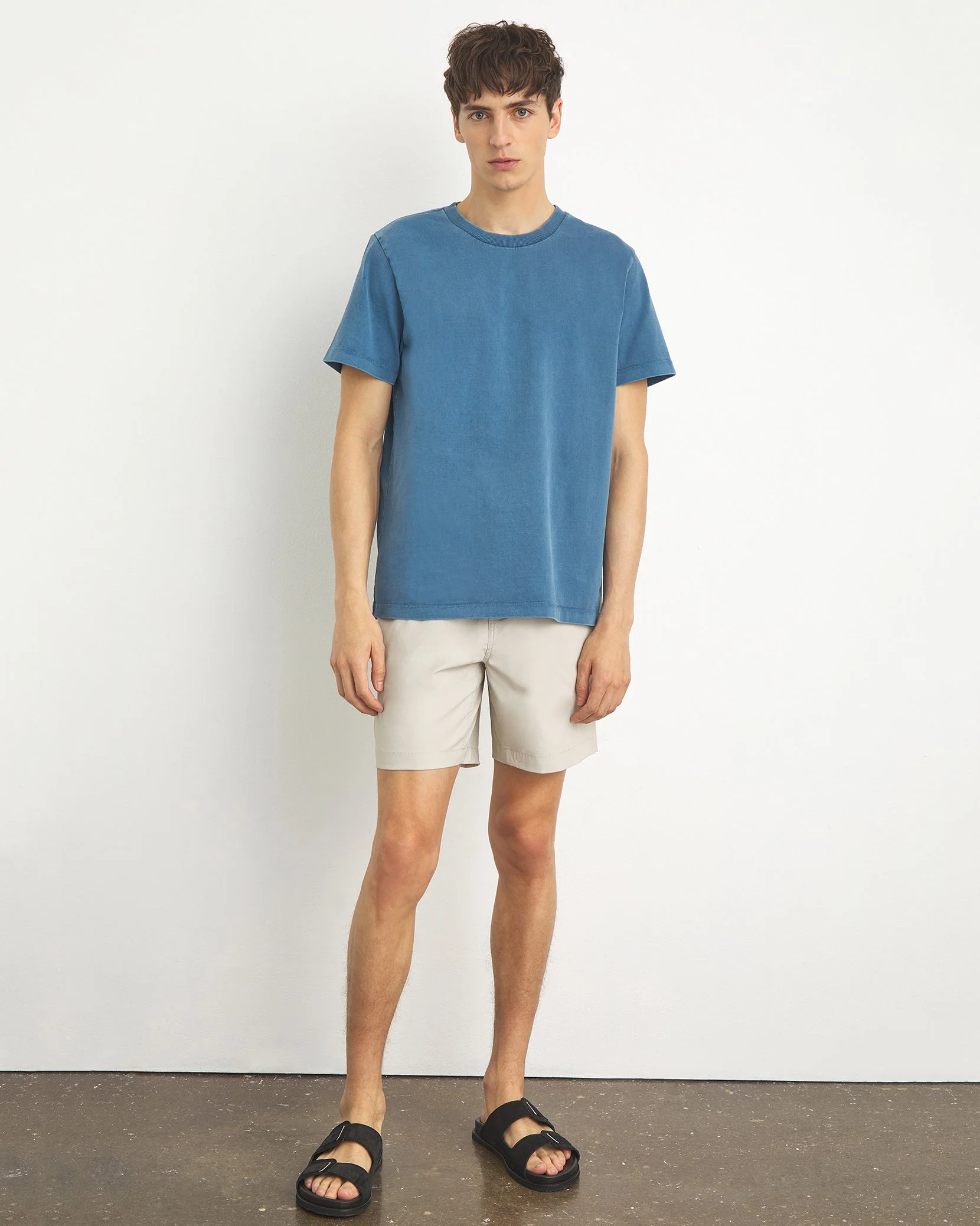 Mens | Garment Dye Jersey Crew Neck Tee | Lilac - Image 15