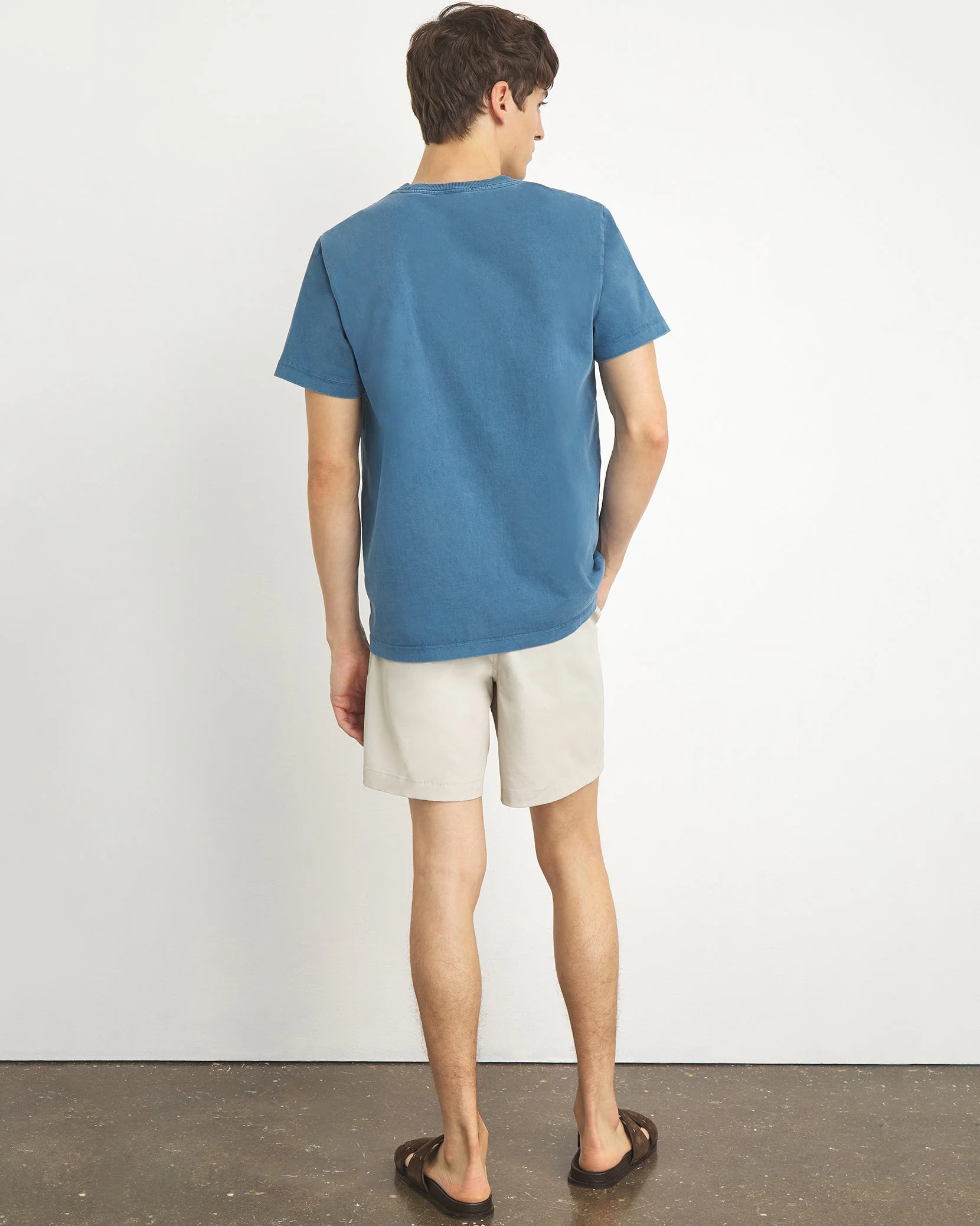Mens | Garment Dye Jersey Crew Neck Tee | Lilac - Image 16