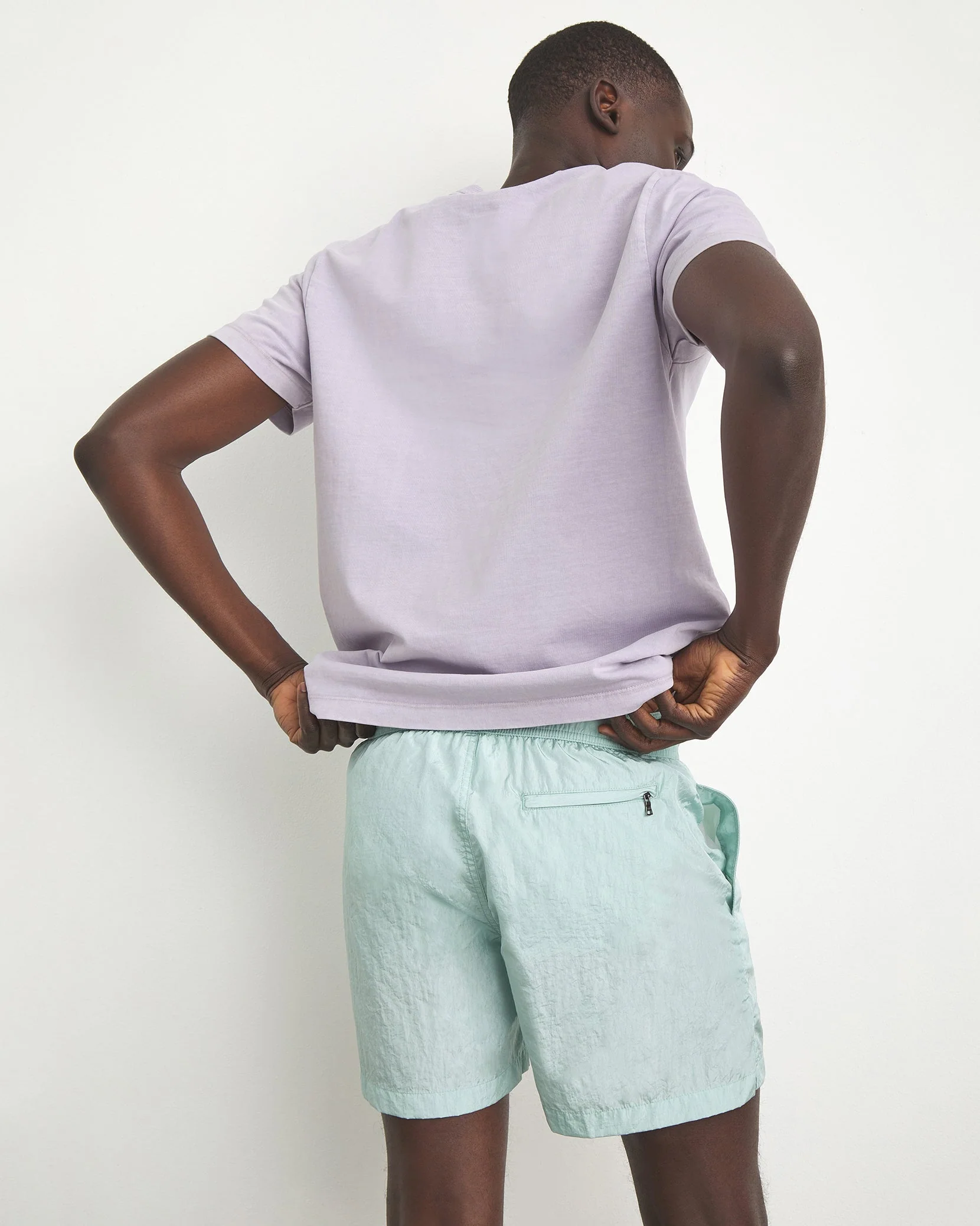 Mens | Garment Dye Jersey Crew Neck Tee | Lilac - Image 3