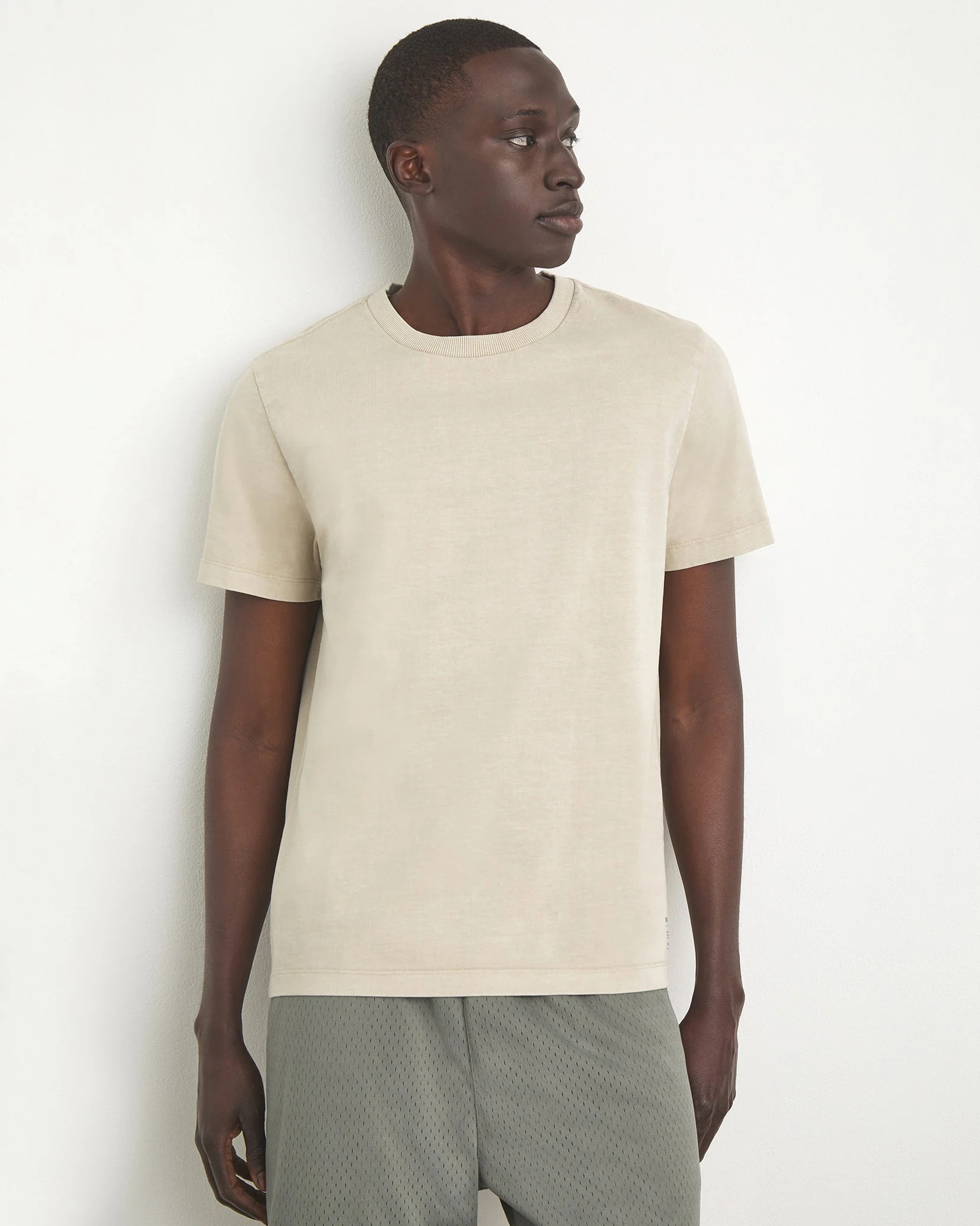 Mens | Garment Dye Jersey Crew Neck Tee | Lilac - Image 6