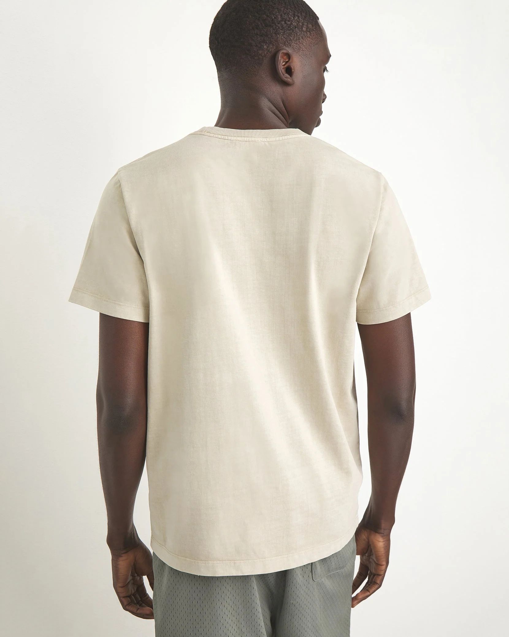 Mens | Garment Dye Jersey Crew Neck Tee | Lilac - Image 8
