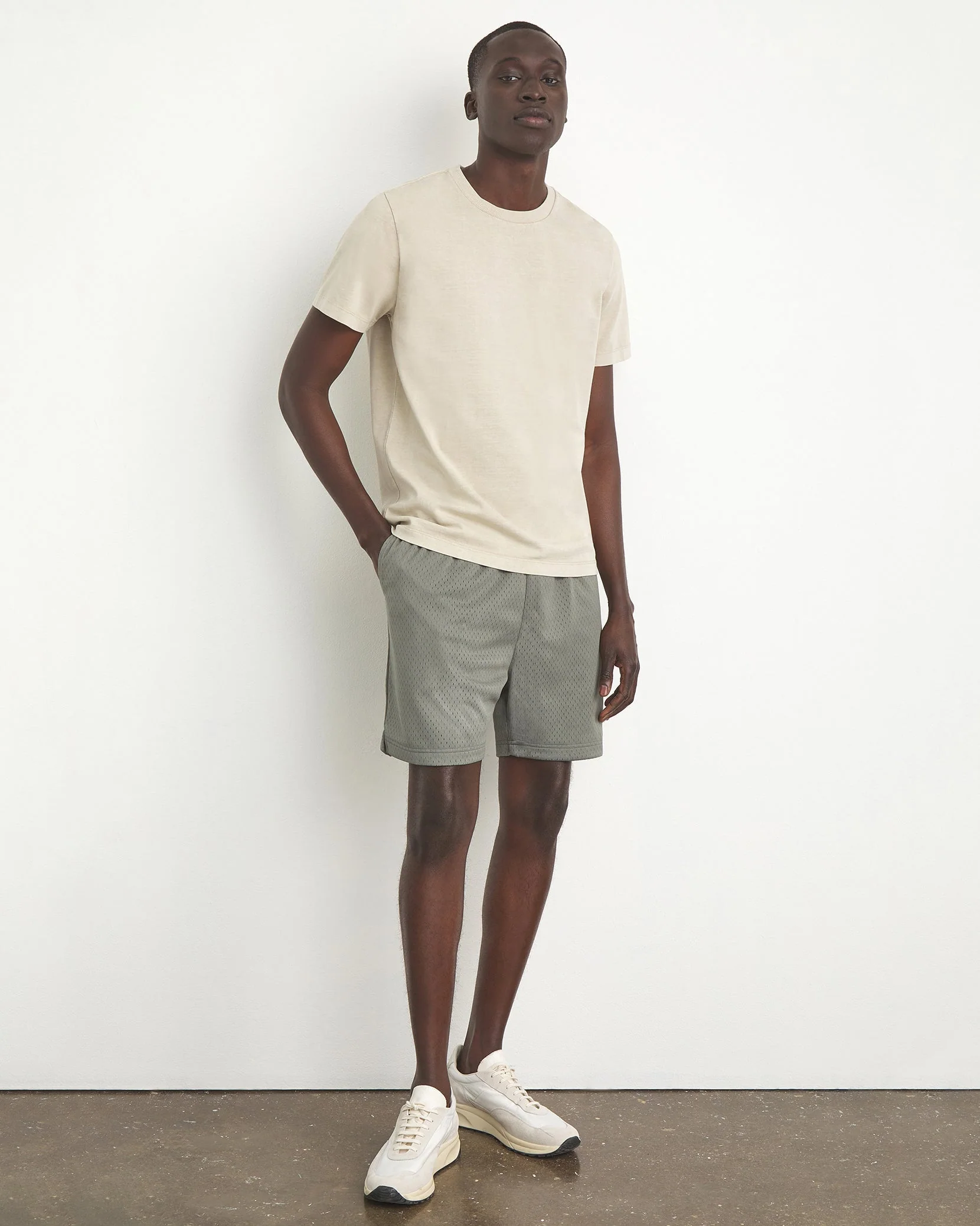 Mens | Garment Dye Jersey Crew Neck Tee | Lilac - Image 9