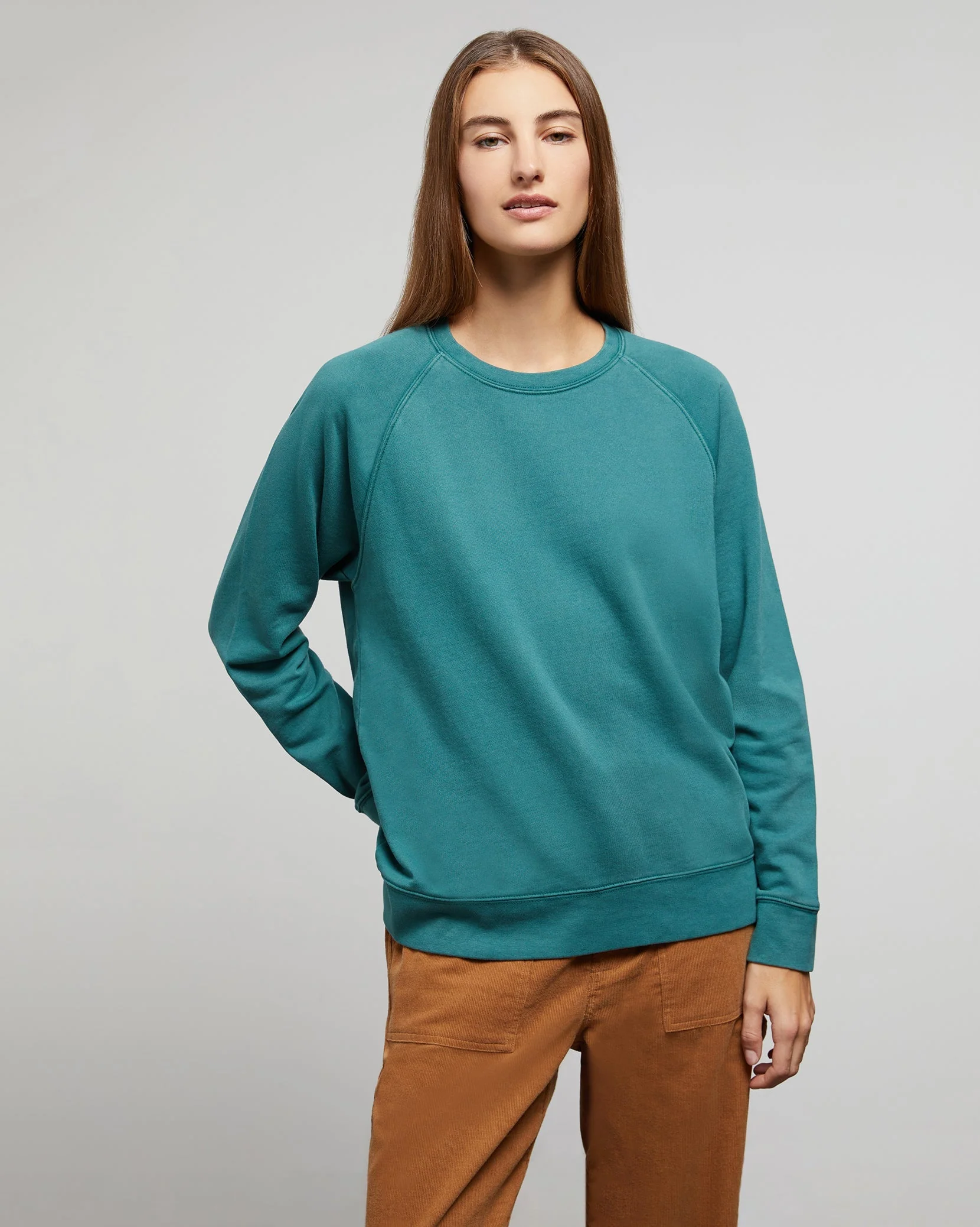 Mens | Garment Dye Oversized Crewneck | Hunter - Image 2