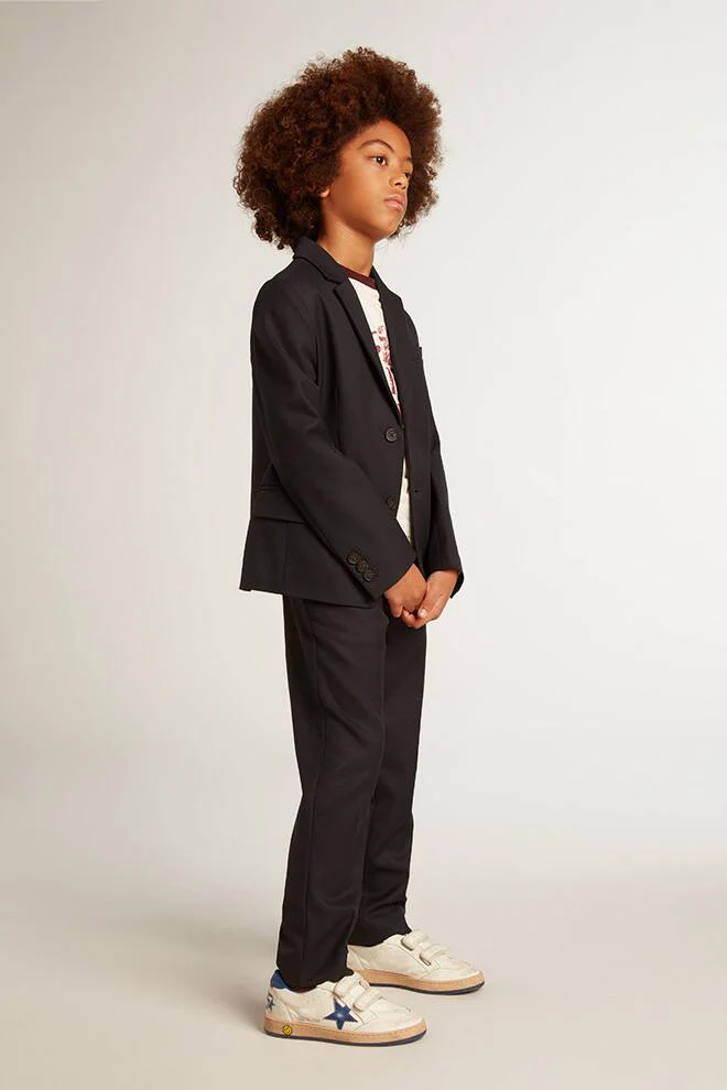 Kids | Black Blazer | Navy - Image 4
