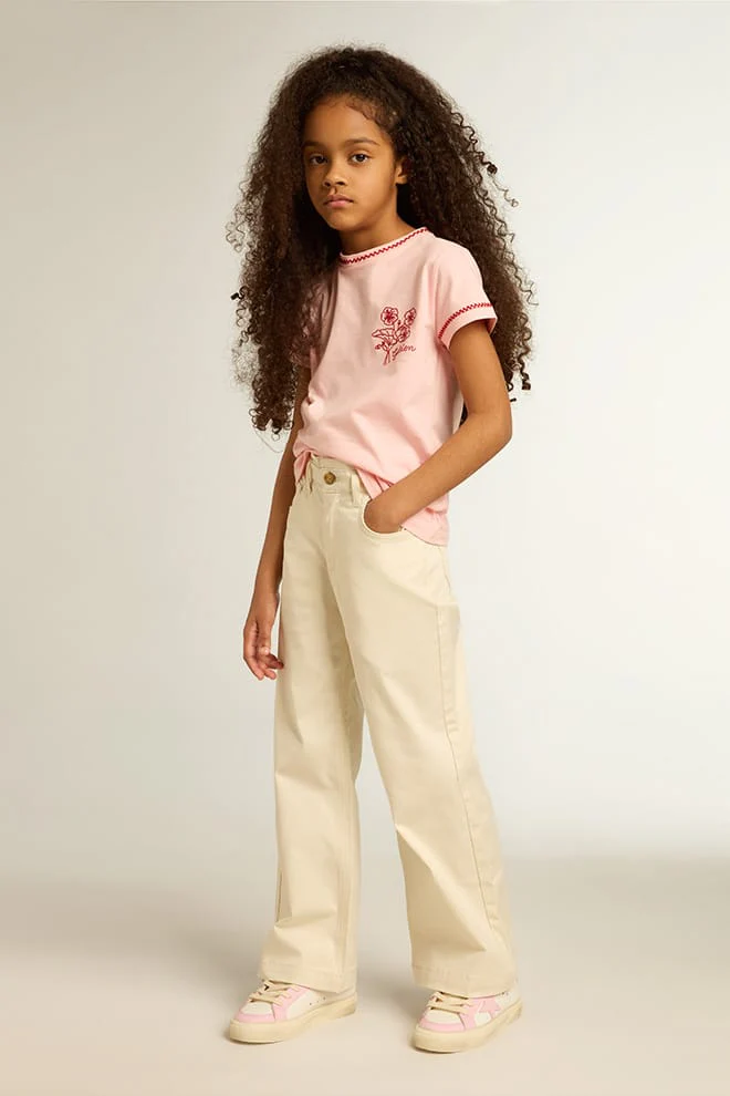 Kids | Cotton Pants Aged White | Off White - Image 2