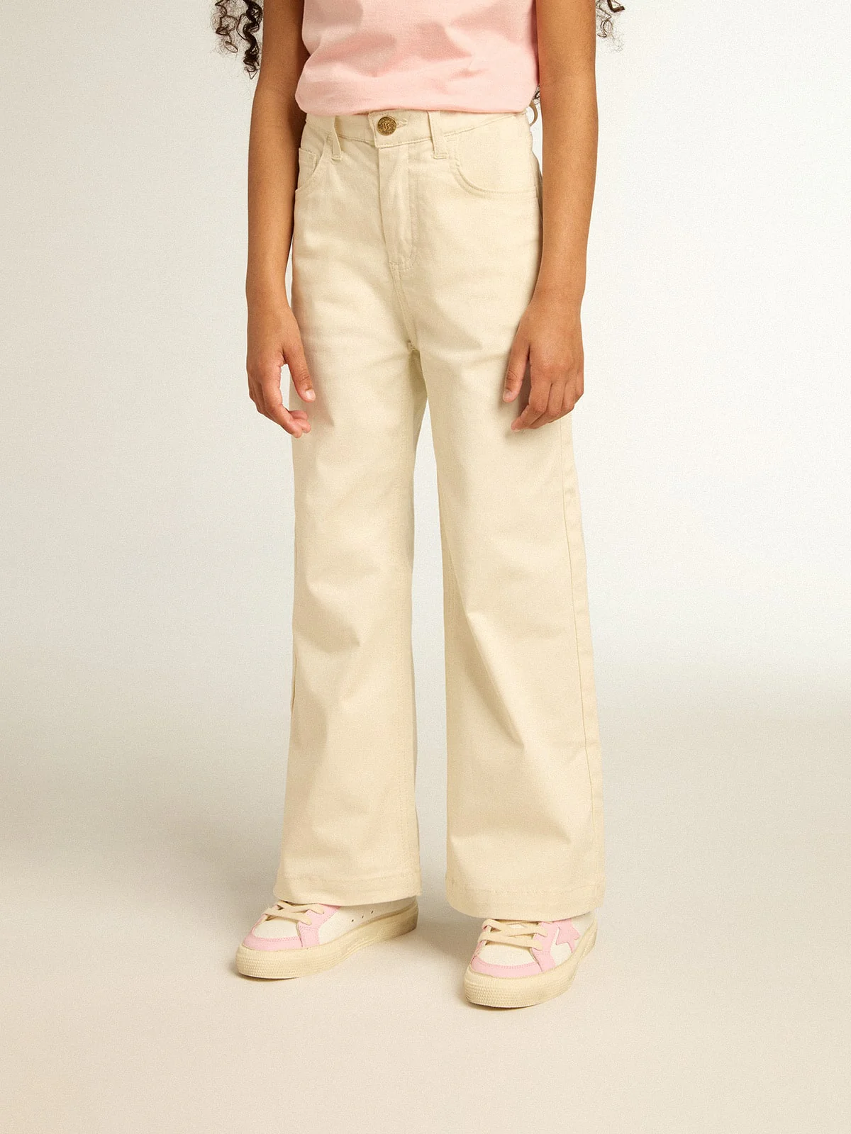 Kids | Cotton Pants Aged White | Off White - Image 6