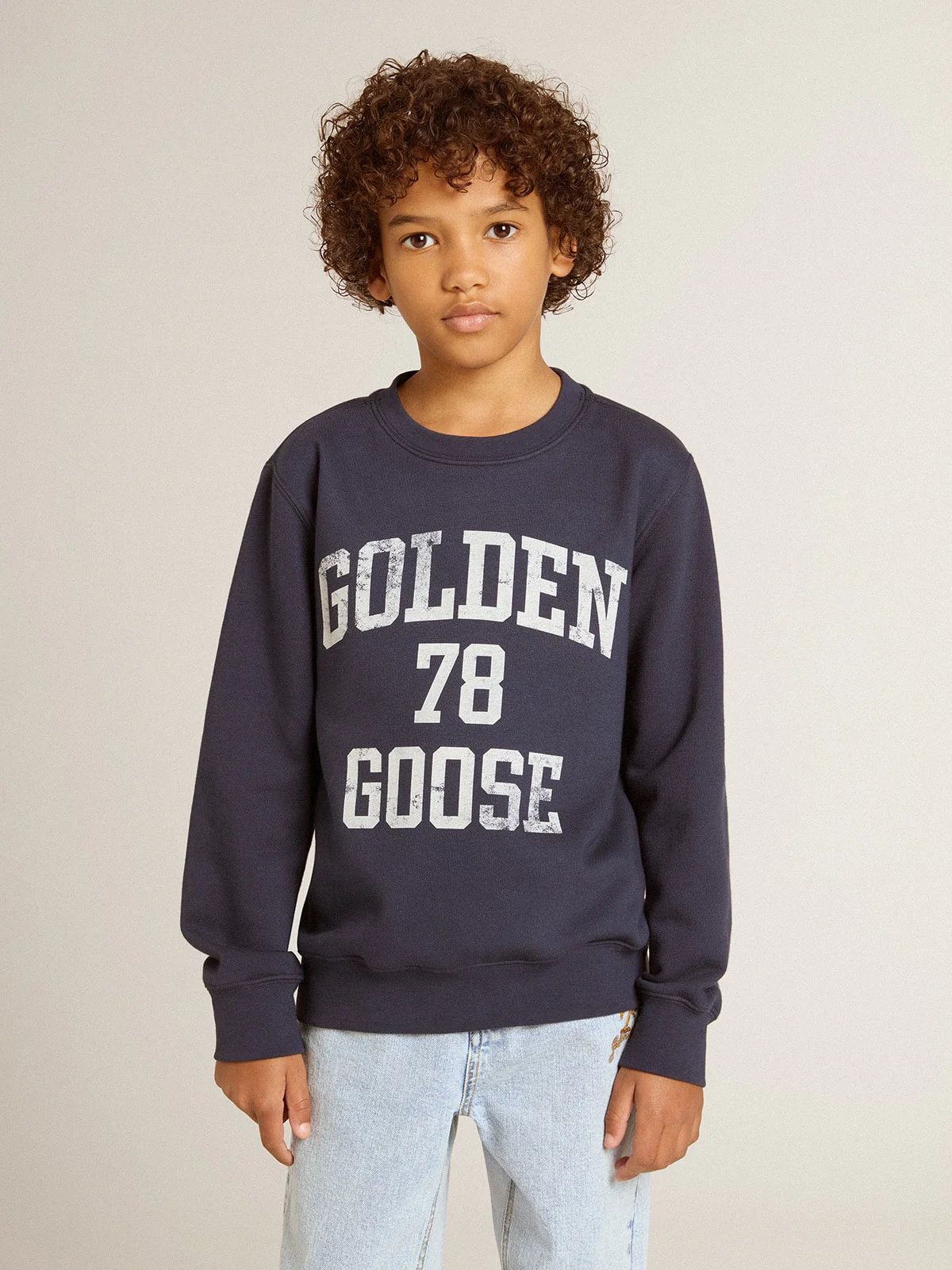 Kids | Dark Blue Sweatshirt with White Print | Total Eclipse - Image 6