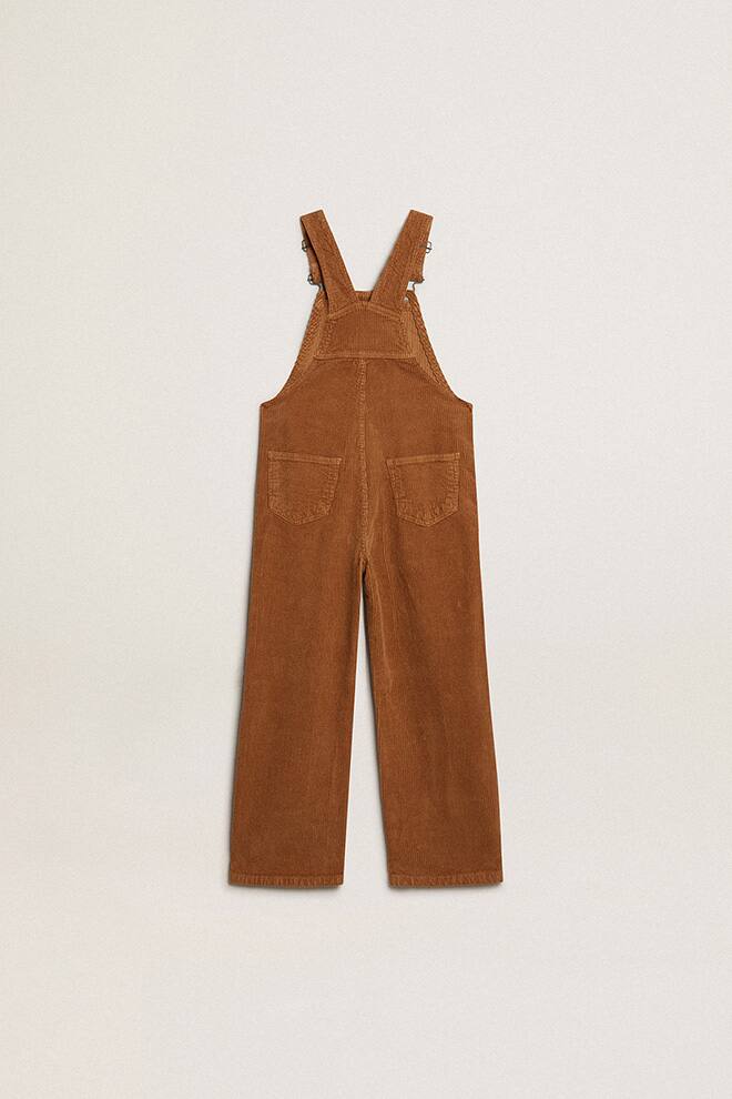 Kids | Dungarees Brown with Embroidered | Cartouche - Image 2