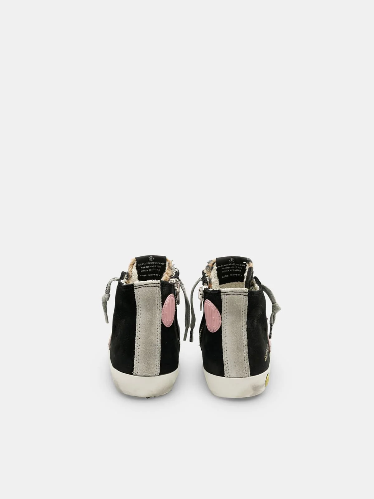 Kids | Francy Sneakers Made Of Nubuck & Pony Skin with A Leopard Print. - Image 4