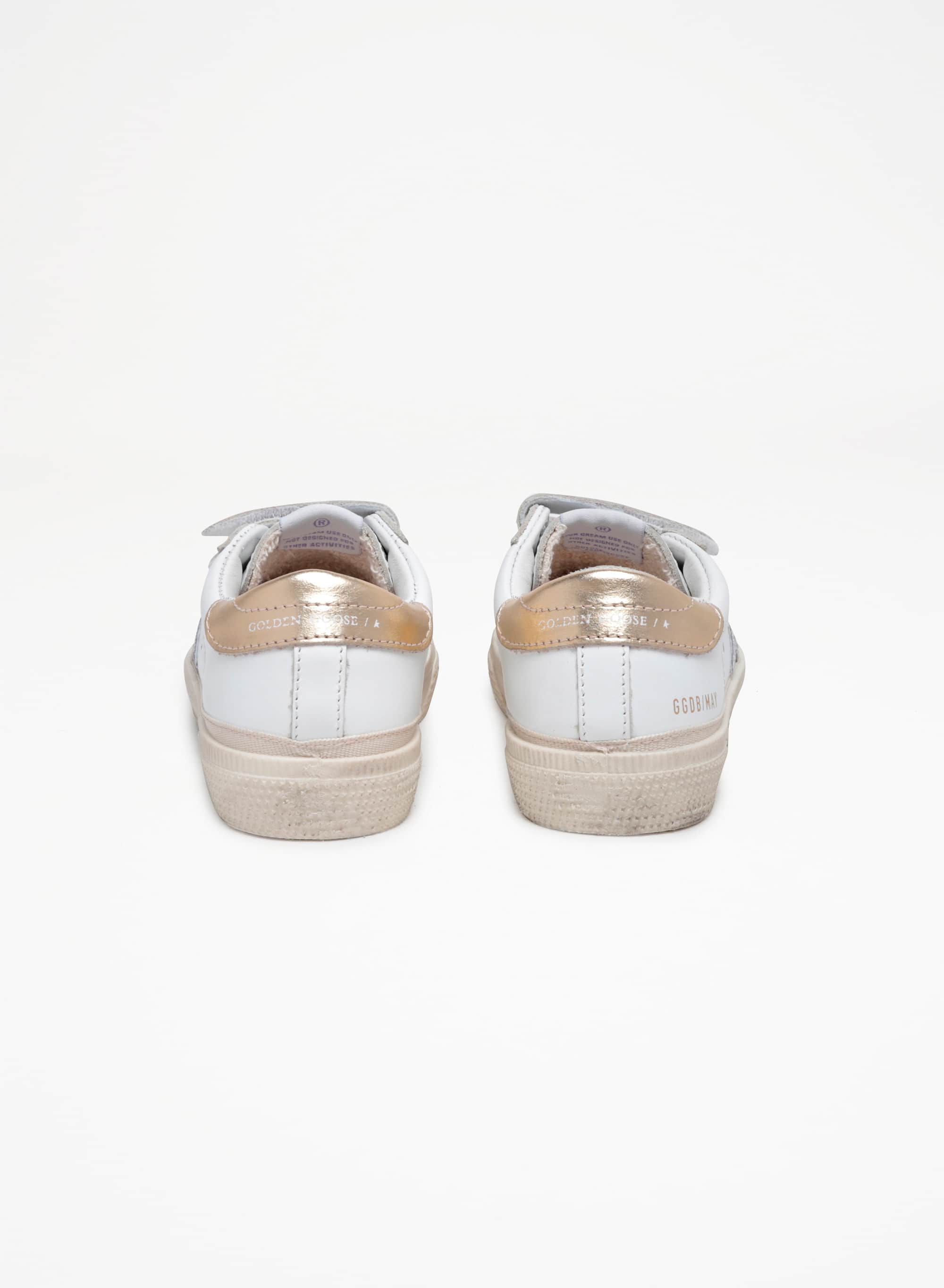 Kids | May with Gold Heel | White x Light Pink x Gold - Image 4