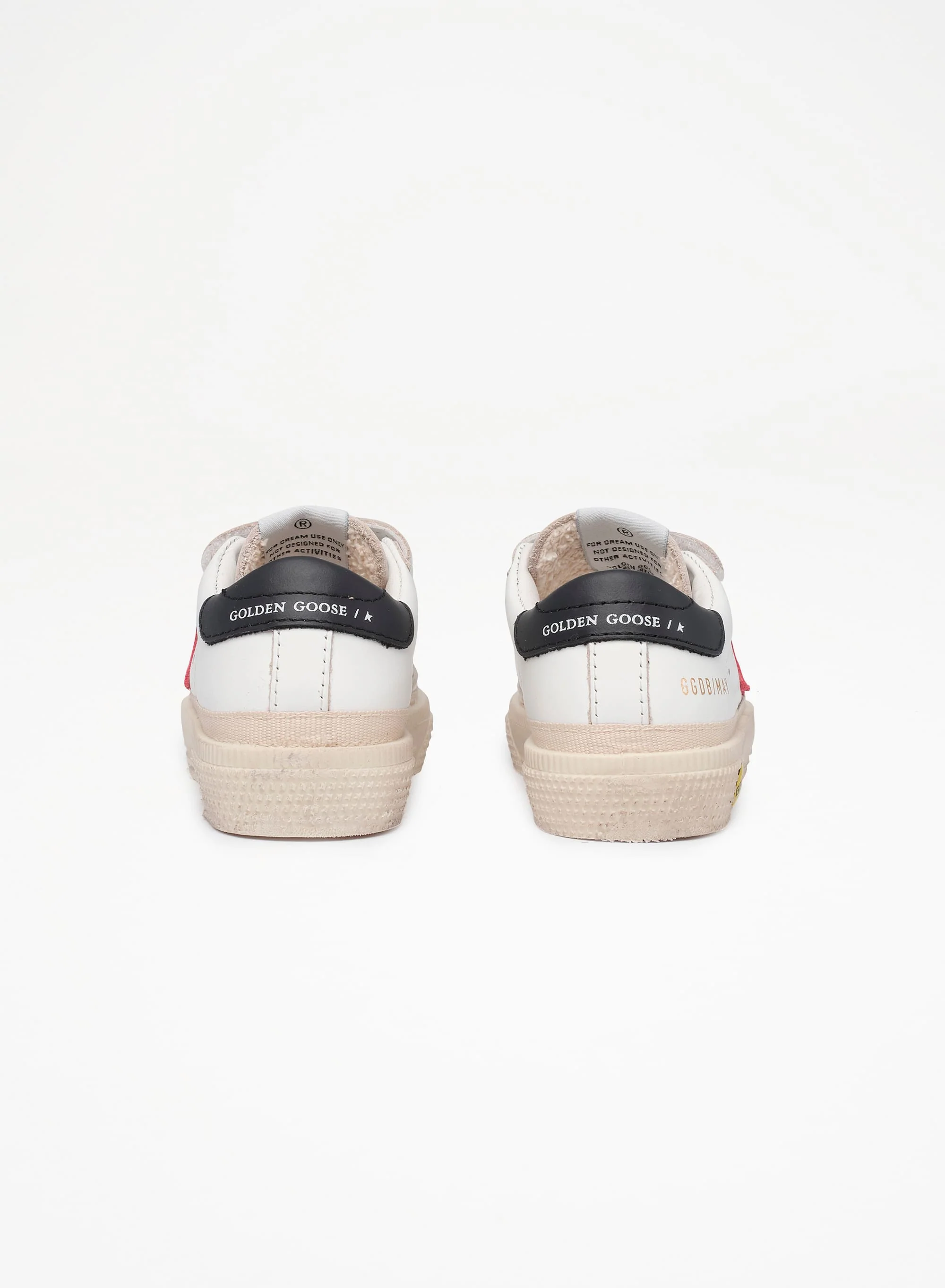 Kids | May Young White Leather with Red Star & Black Heel Tab | White x Red x Night Blue - Image 4
