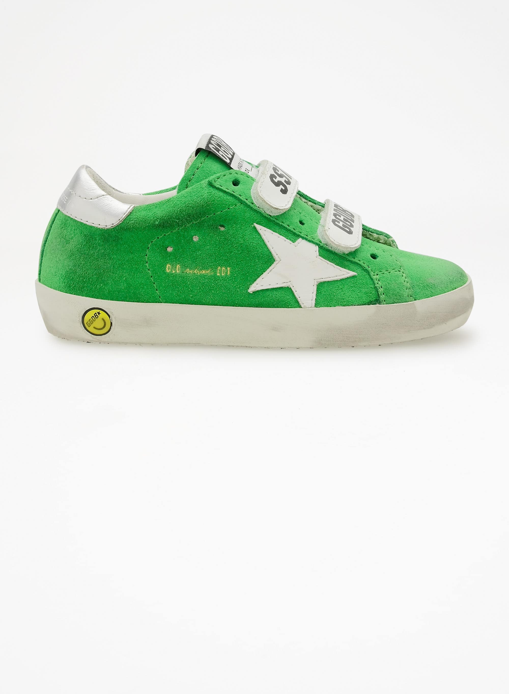 Kids | Old School Junior Bright Green/White/Silver | Bright Green x White x Silver - Image 4