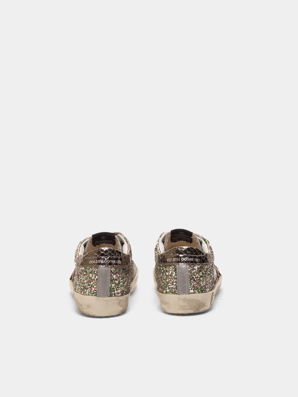 Kids | Old School Sneakers with Glitter & Red Star (V1) - Image 3