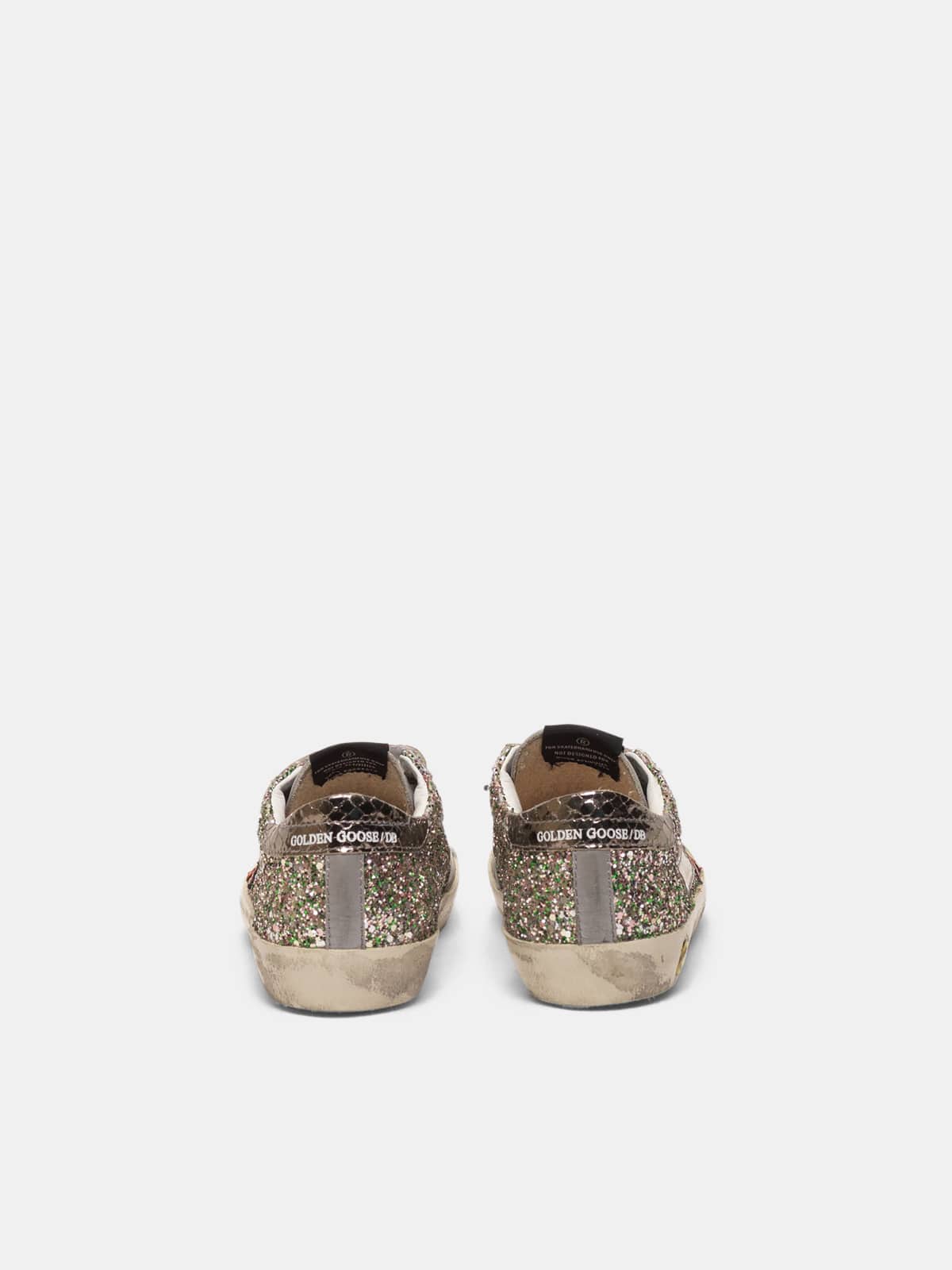 Kids | Old School Sneakers with Glitter & Red Star (V2) - Image 4