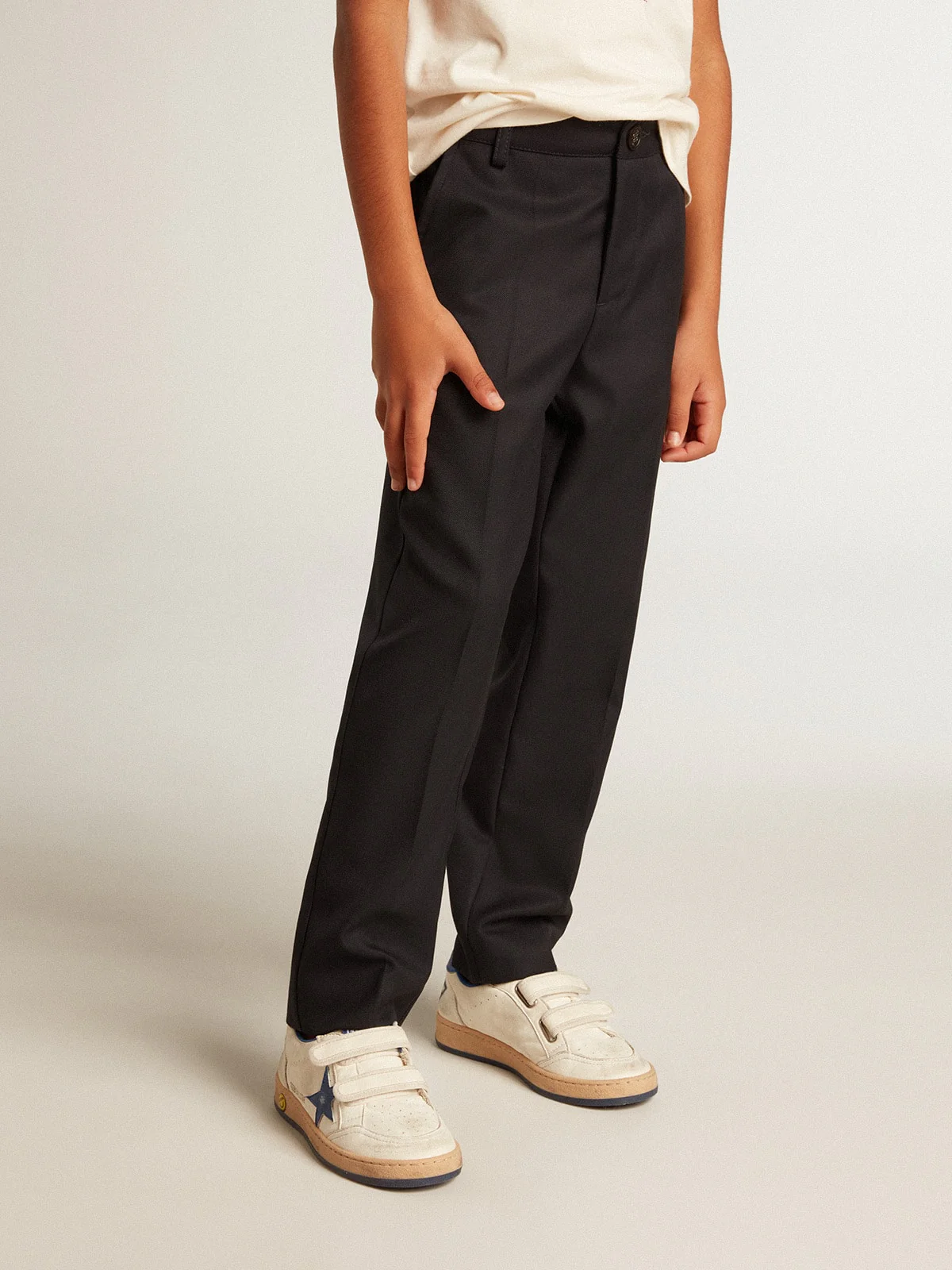 Kids | Pants Dark Blue Wool | Navy - Image 3