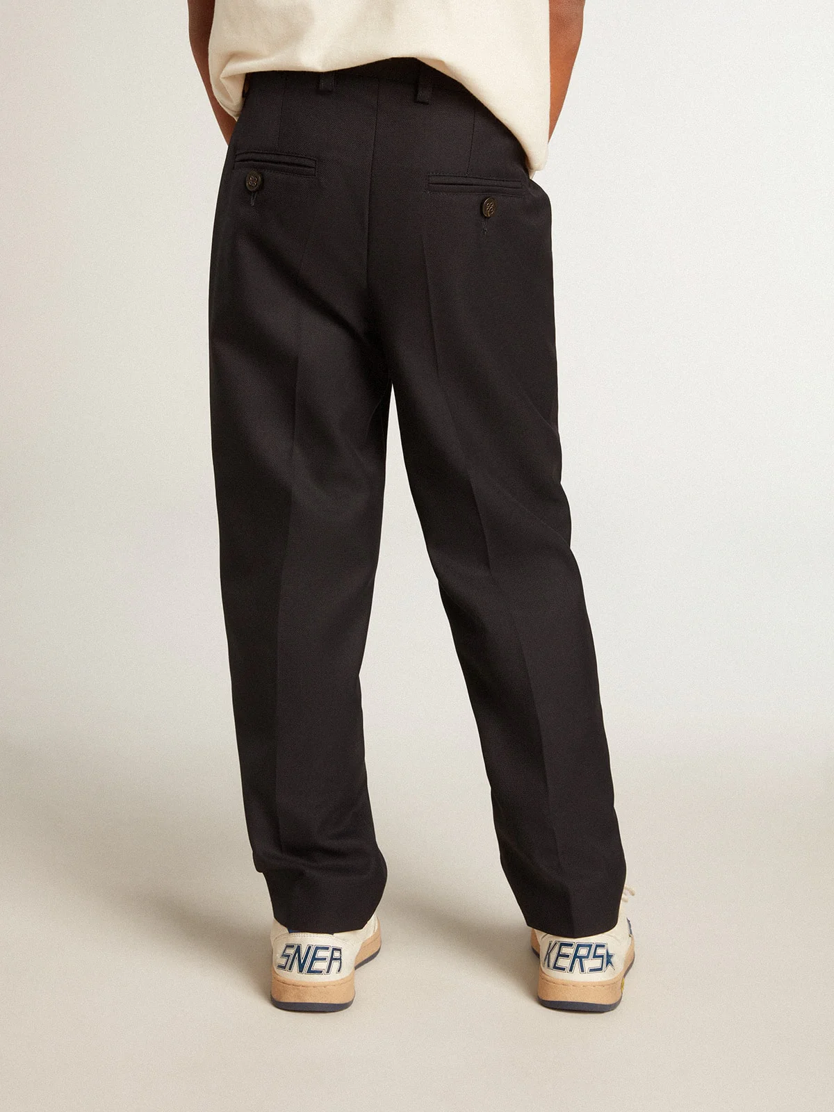 Kids | Pants Dark Blue Wool | Navy - Image 5