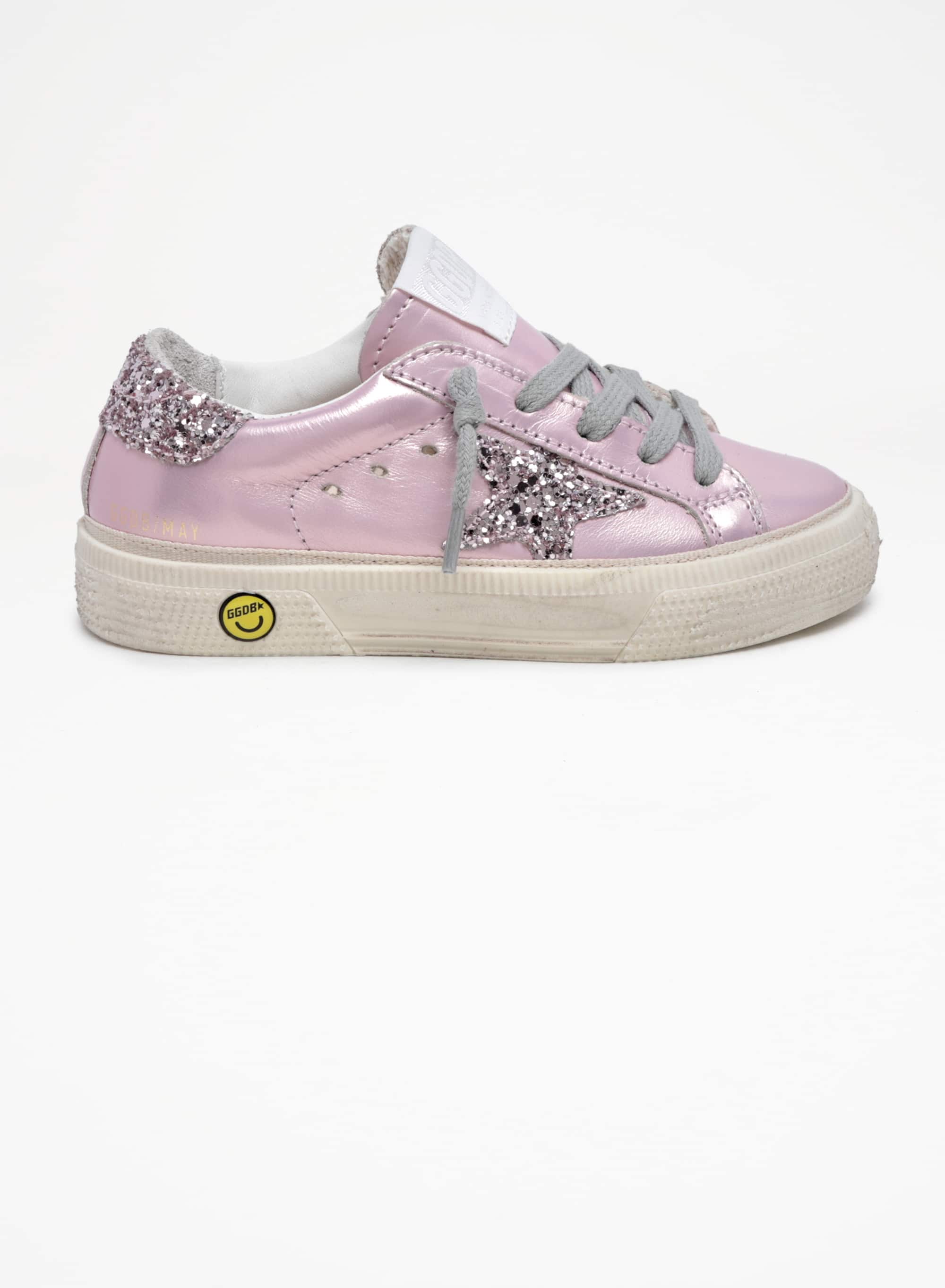 Kids | Pink May with Pink Glitter Star & Heel | Salmon Pink x Pink - Image 4