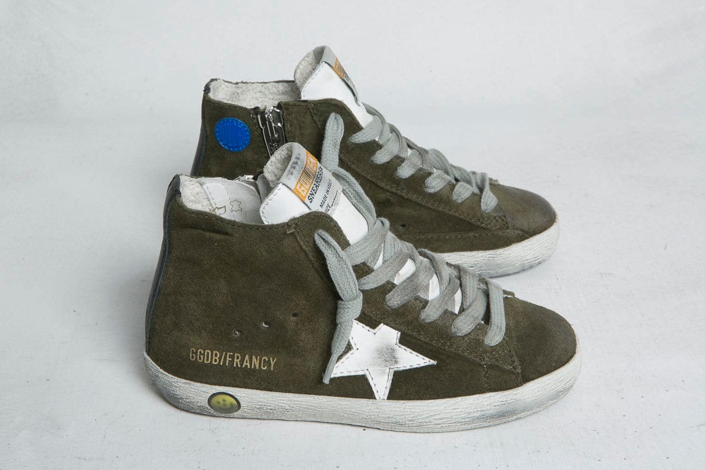Kids | Sneakers Francy Green Suede-White Star (V2) - Image 2