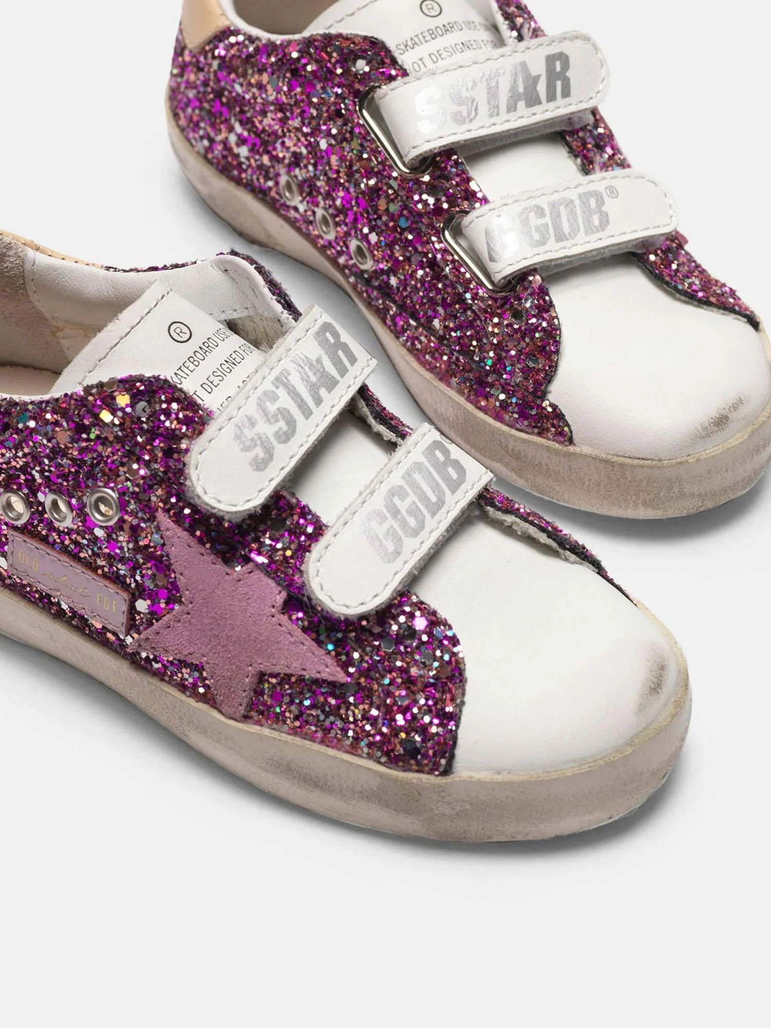 Kids | Sneakers Old School Multi Glitter-Pink Star - Image 2