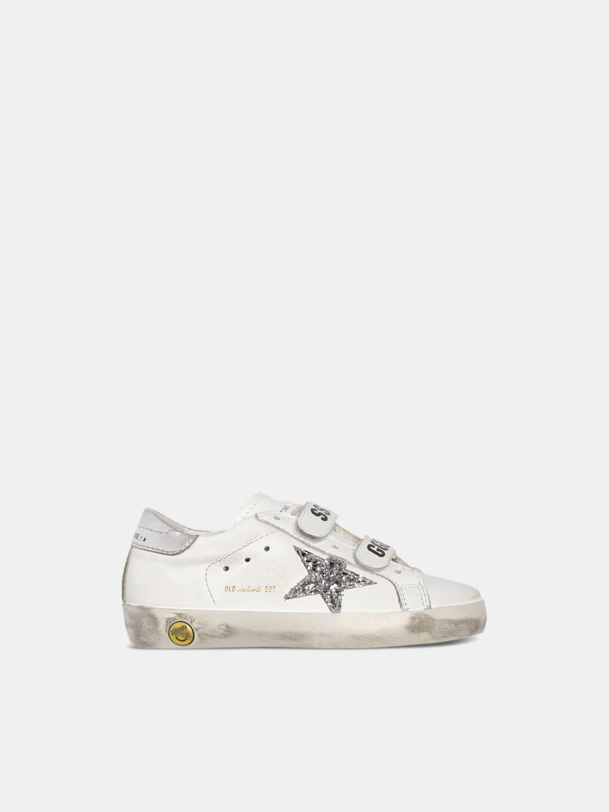 Kids | Sneakers Old School White Leather-Silver Glitter - Image 3