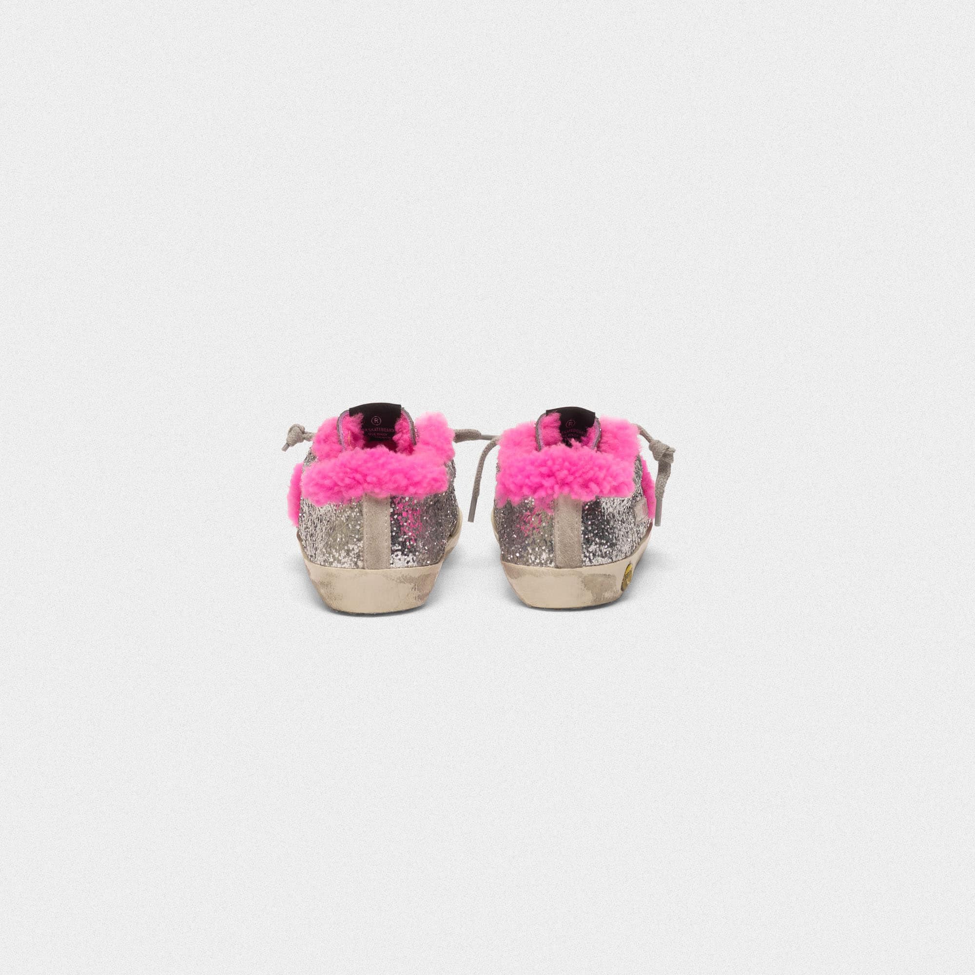 Kids | Sneakers Super-Star Silver Glitter-Fuxia Star - Image 3