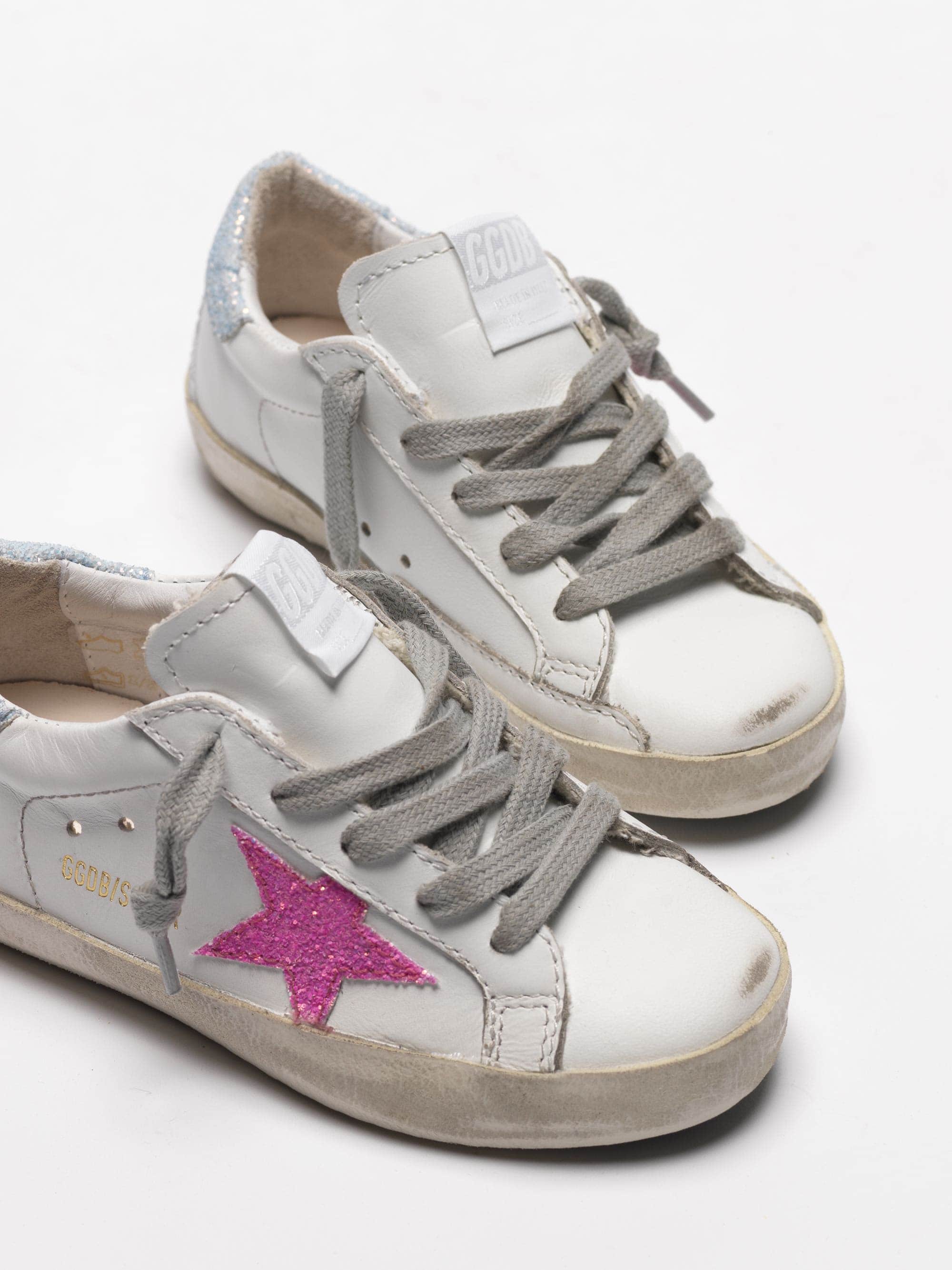 Kids | Sneakers Super-Star White Leather-Azure - Image 2
