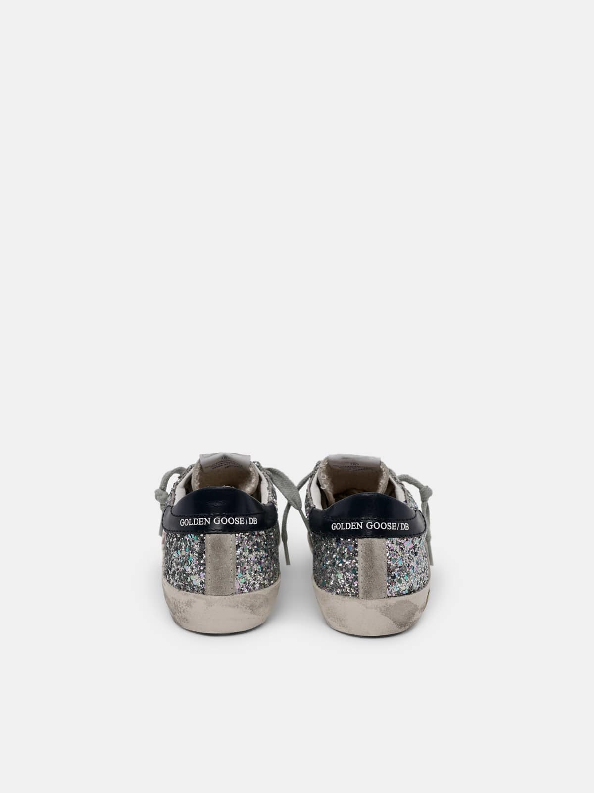 Kids | Super-Star Sneakers Glitter with Pink Star - Image 2