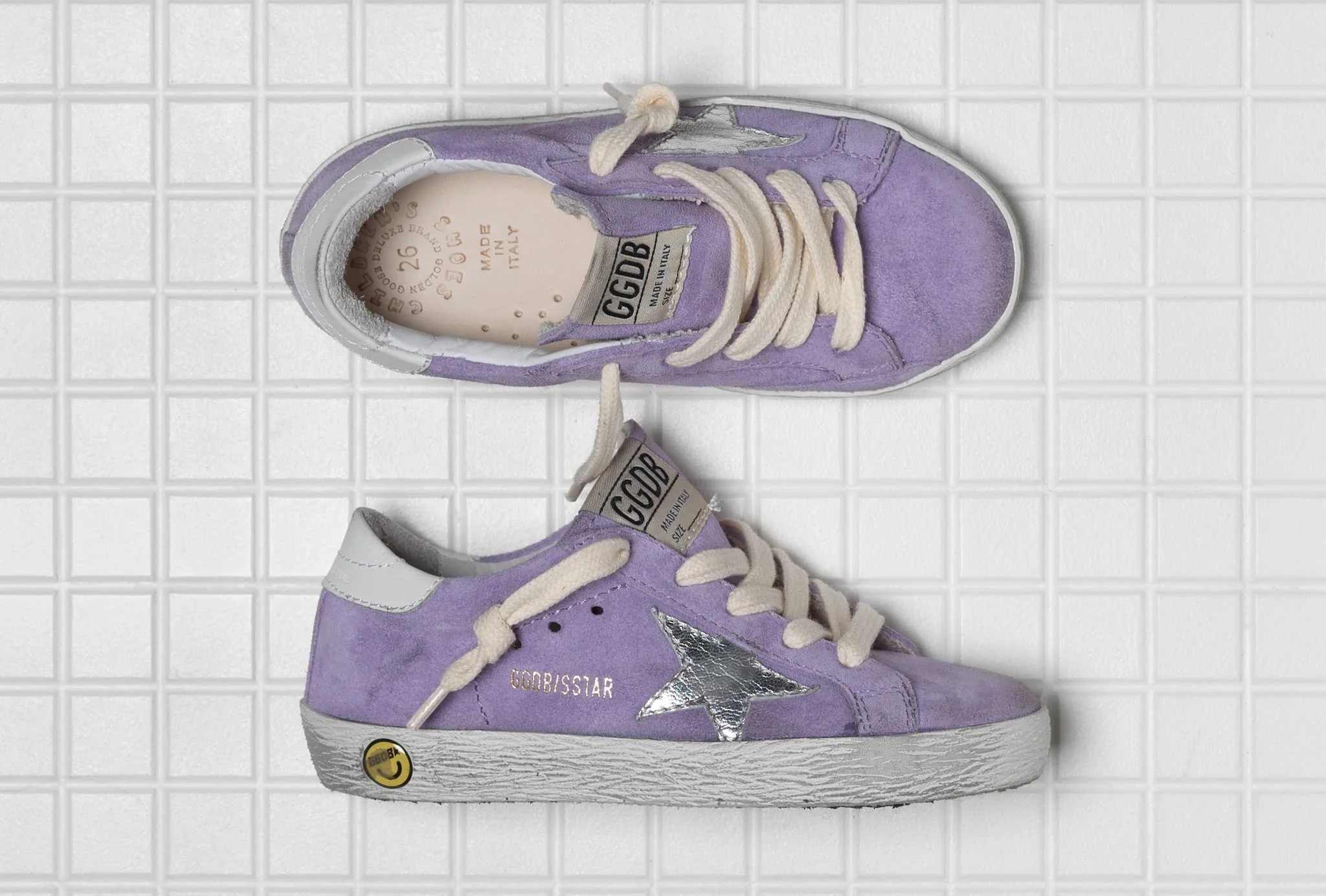 Kids | Super-Star Sneakers with Lyllium Suede-Silver Star - Image 2
