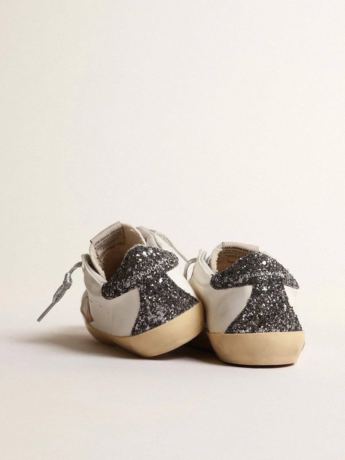 Kids | Super-Star Young with A Hazelnut Star & Glitter Heel Tab | Cream x Beige x Dark Grey - Image 5