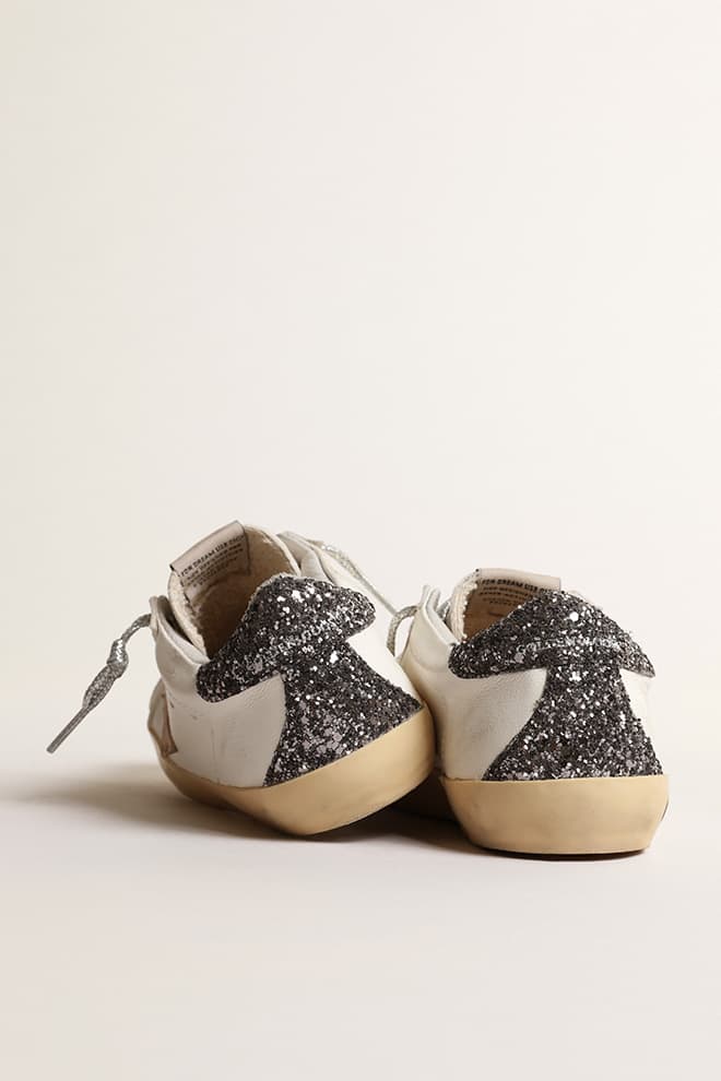 Kids | Super-Star Young with A Hazelnut Star & Glitter Heel Tab | Cream x Beige x Dark Grey - Image 6